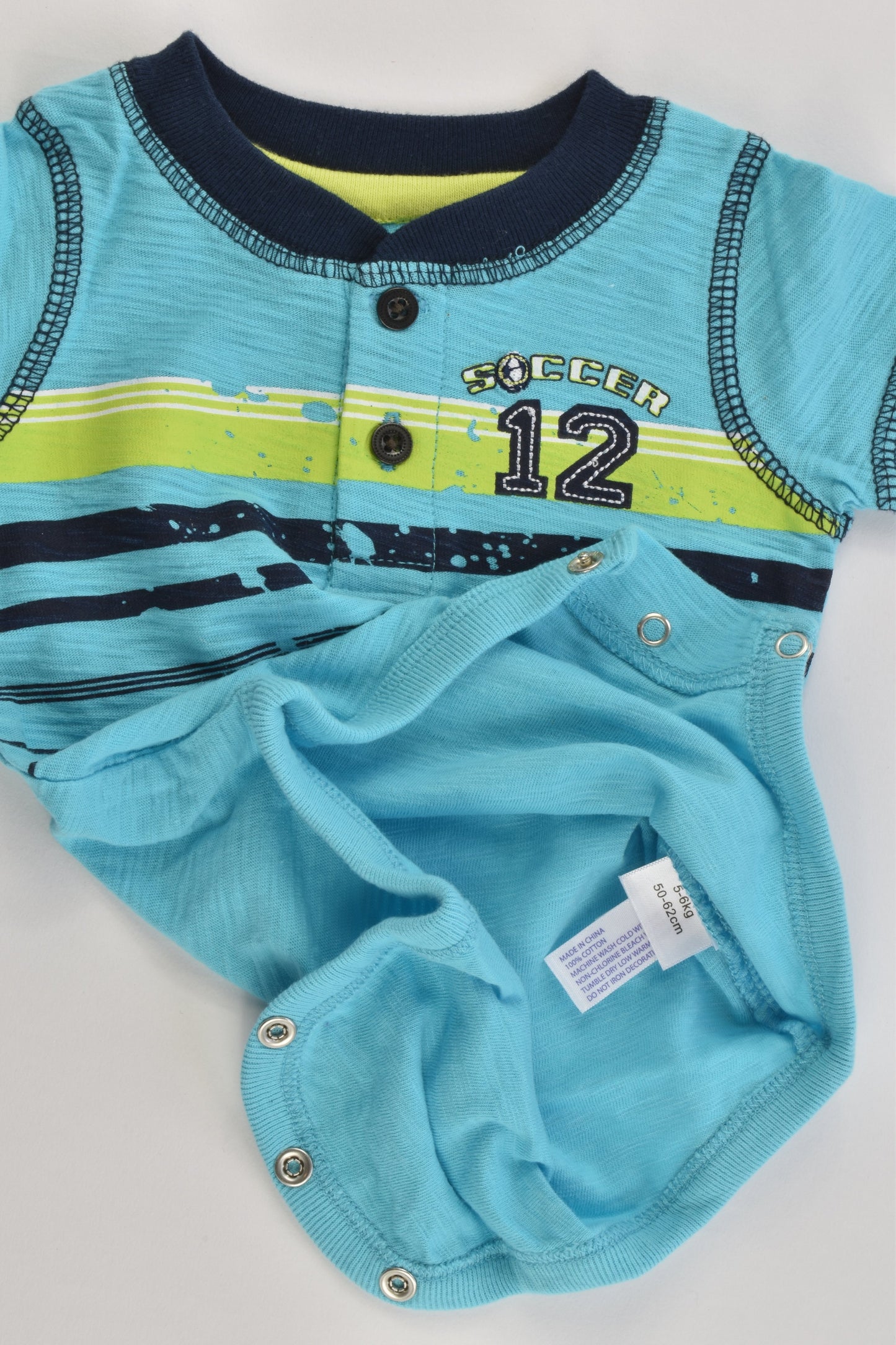 BabiesRus Size 000 (0-3 months) 'Soccer 12' Bodysuit