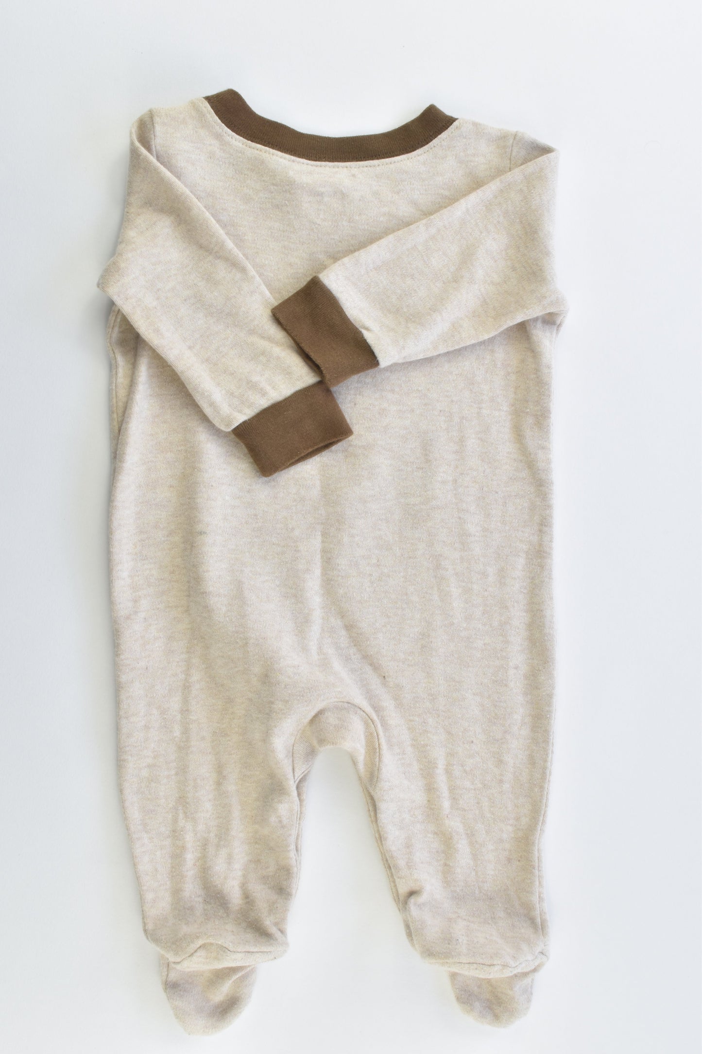 BabiesRus Size 000 (3 months, 53-61 cm) Teddy Bear Footed Romper