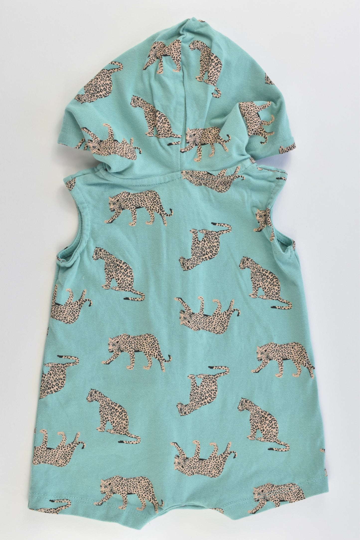 Baby Berry Size 00 (3-6 months) Leopard Hooded Playsuit