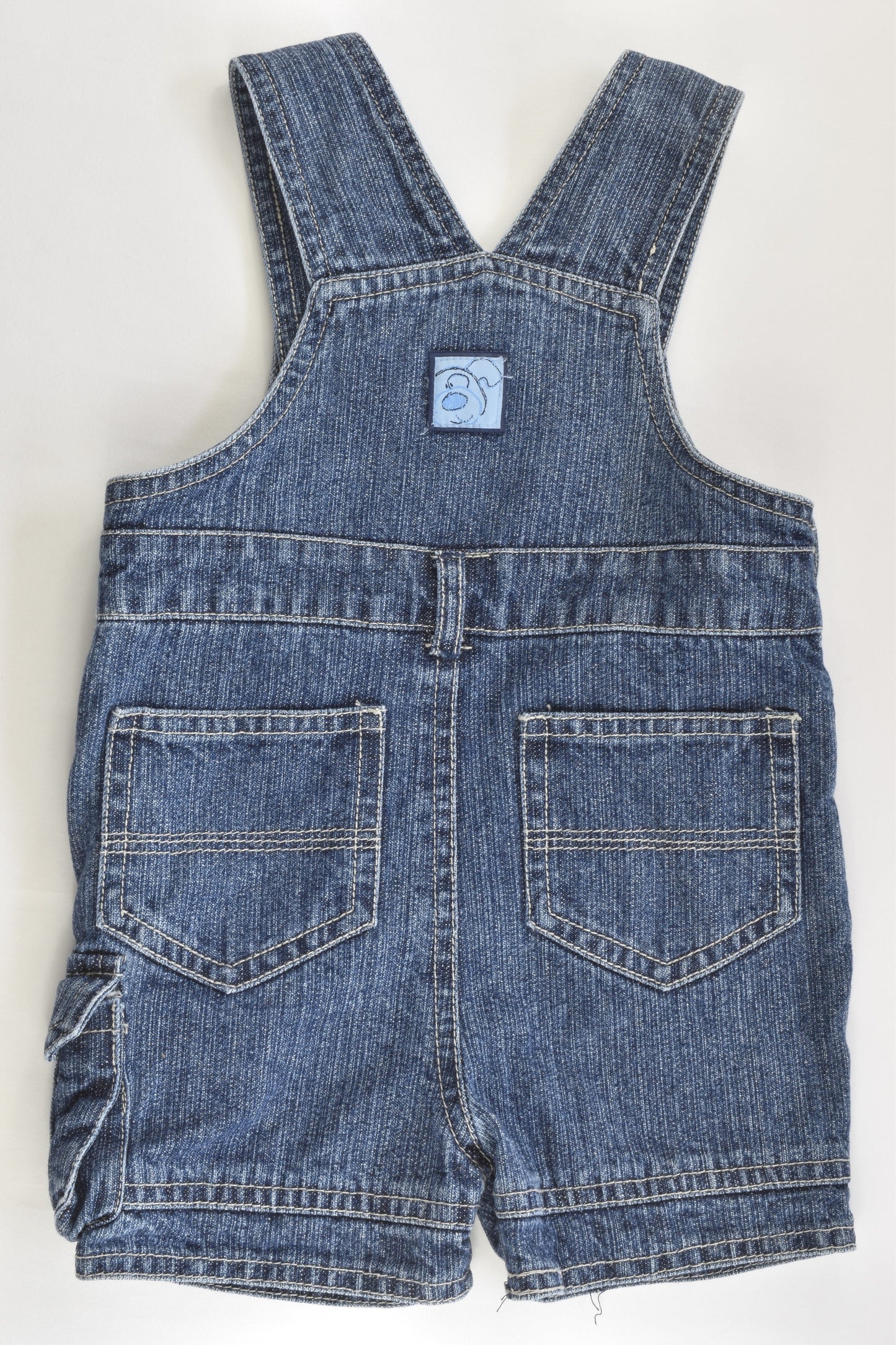 Baby Biz Size 00 Puppy Short Denim Overalls
