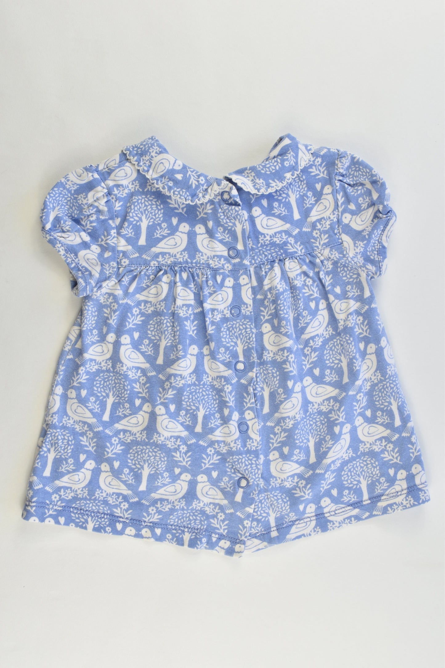 Baby Boden Size 12-18 months Birds Collared Blouse
