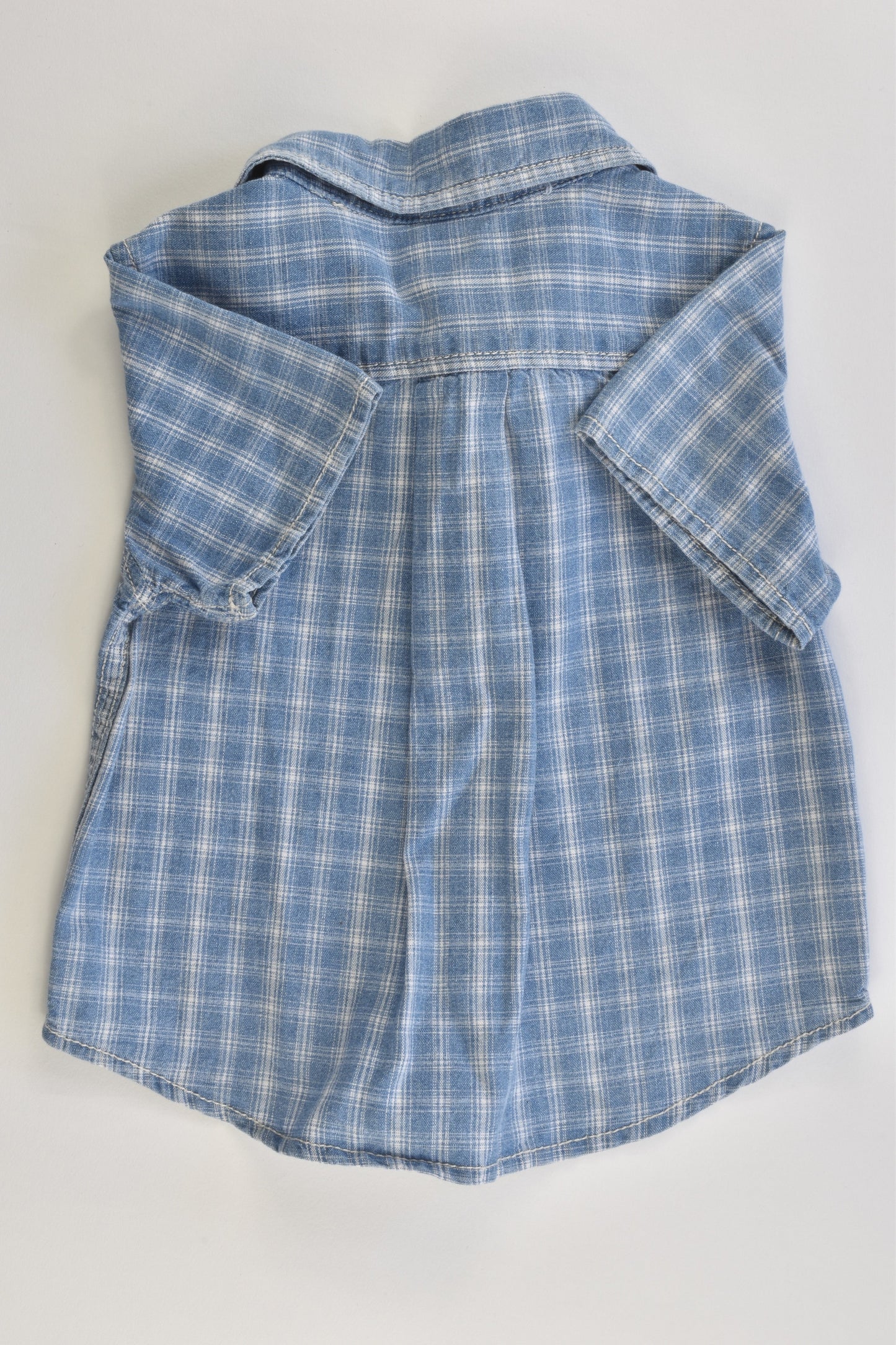 Baby Gap Size 0 (6-12 months, 70 cm) Checked Collared Shirt
