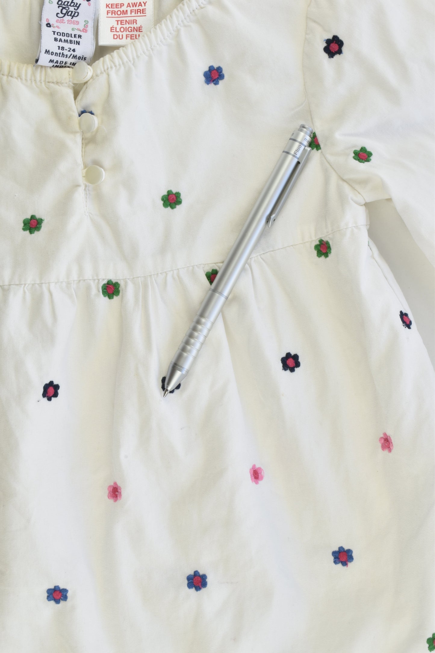 Baby Gap Size 18-24 months Lined Floral Shirt