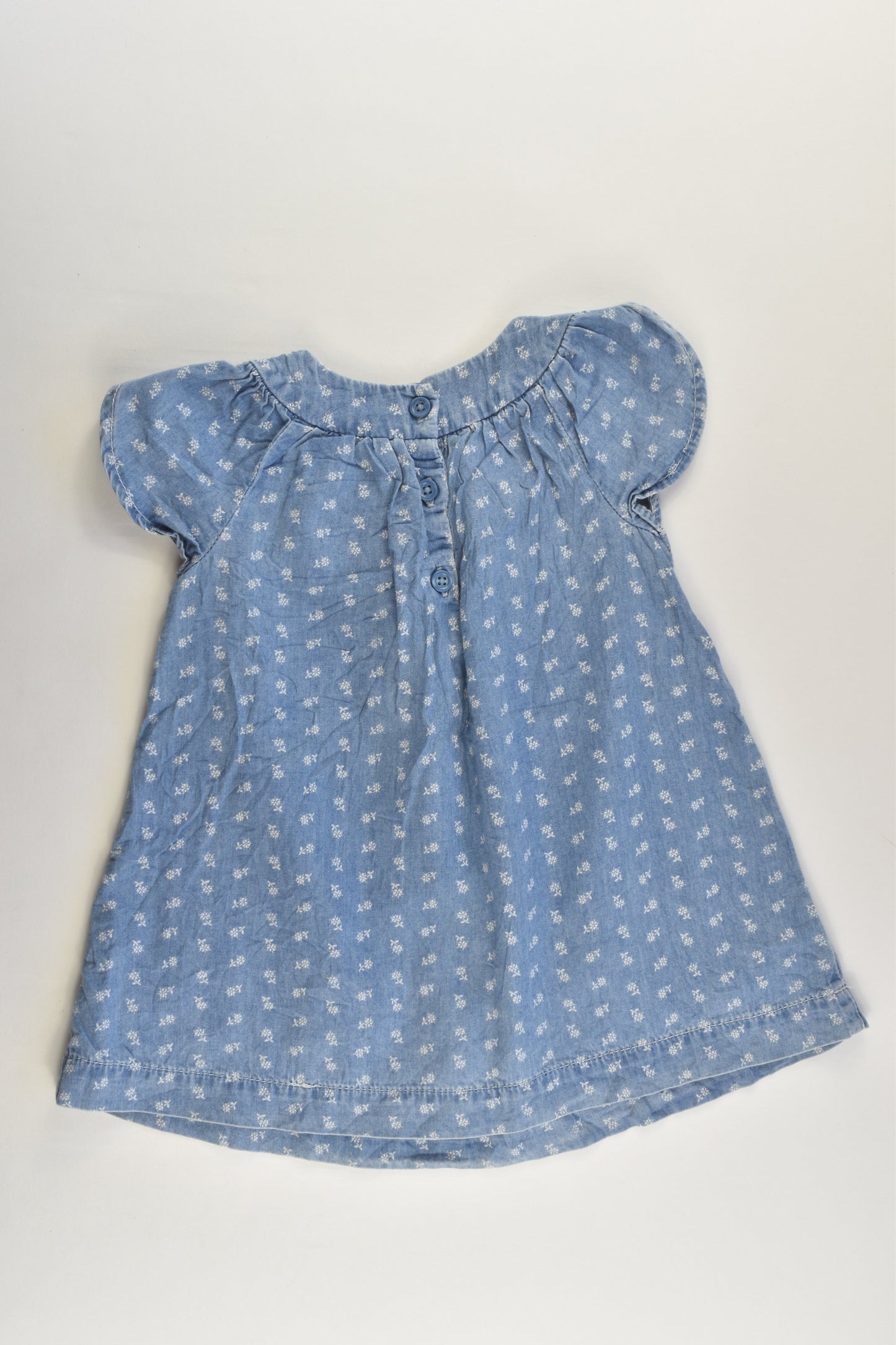 Baby Gap Size 2 (18-24 months) Lightweight Floral Denim Dress