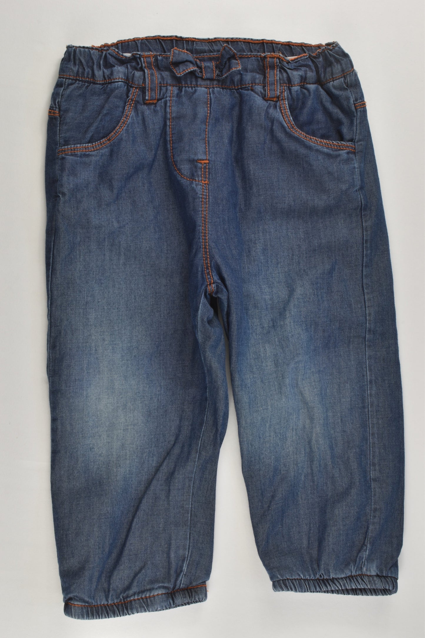Baby Go Size 0-1 (80 cm) Lined Lightweight Denim Pants