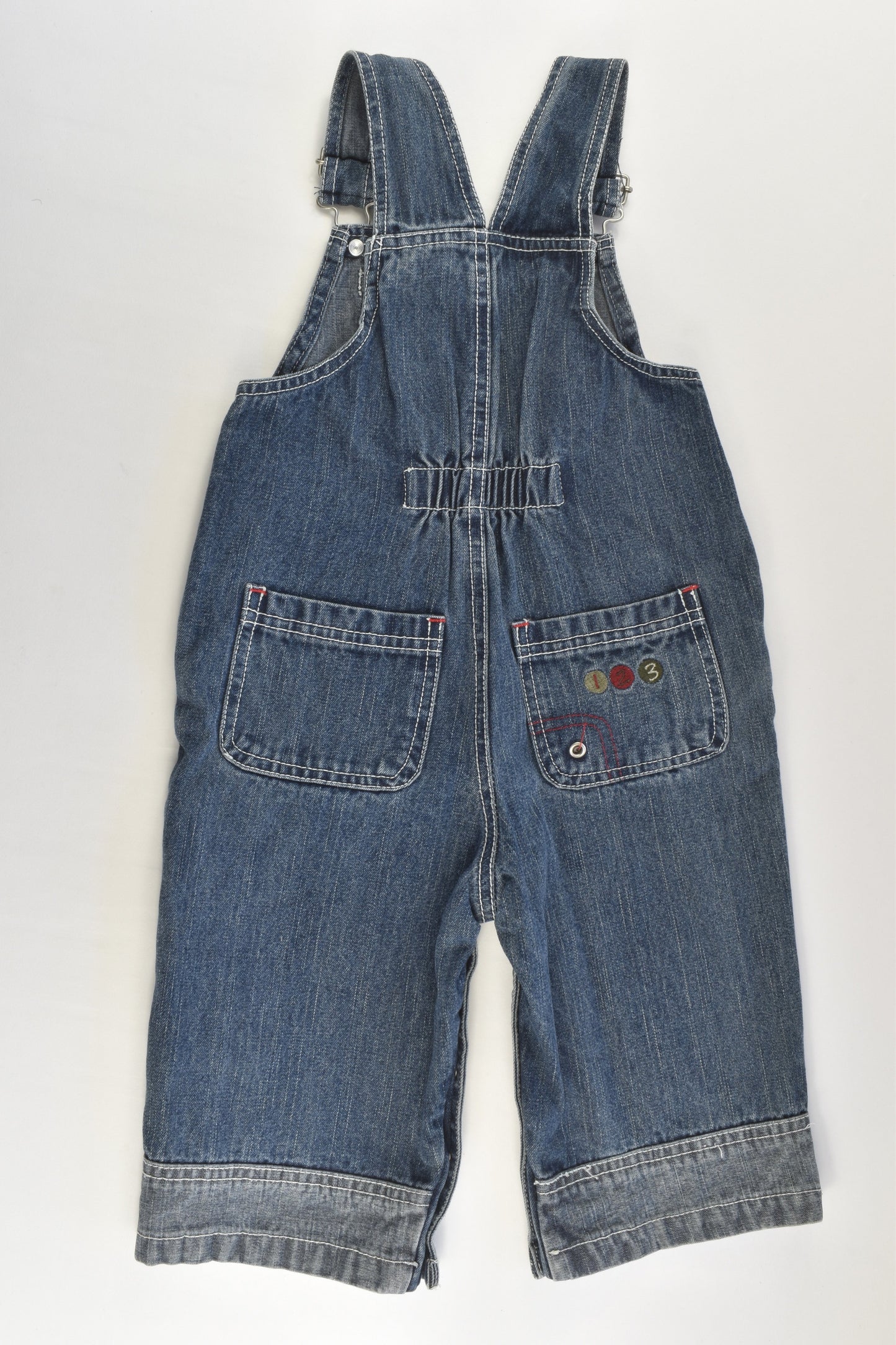 Baby World Size 1 'Dragon Friend' Denim Overalls