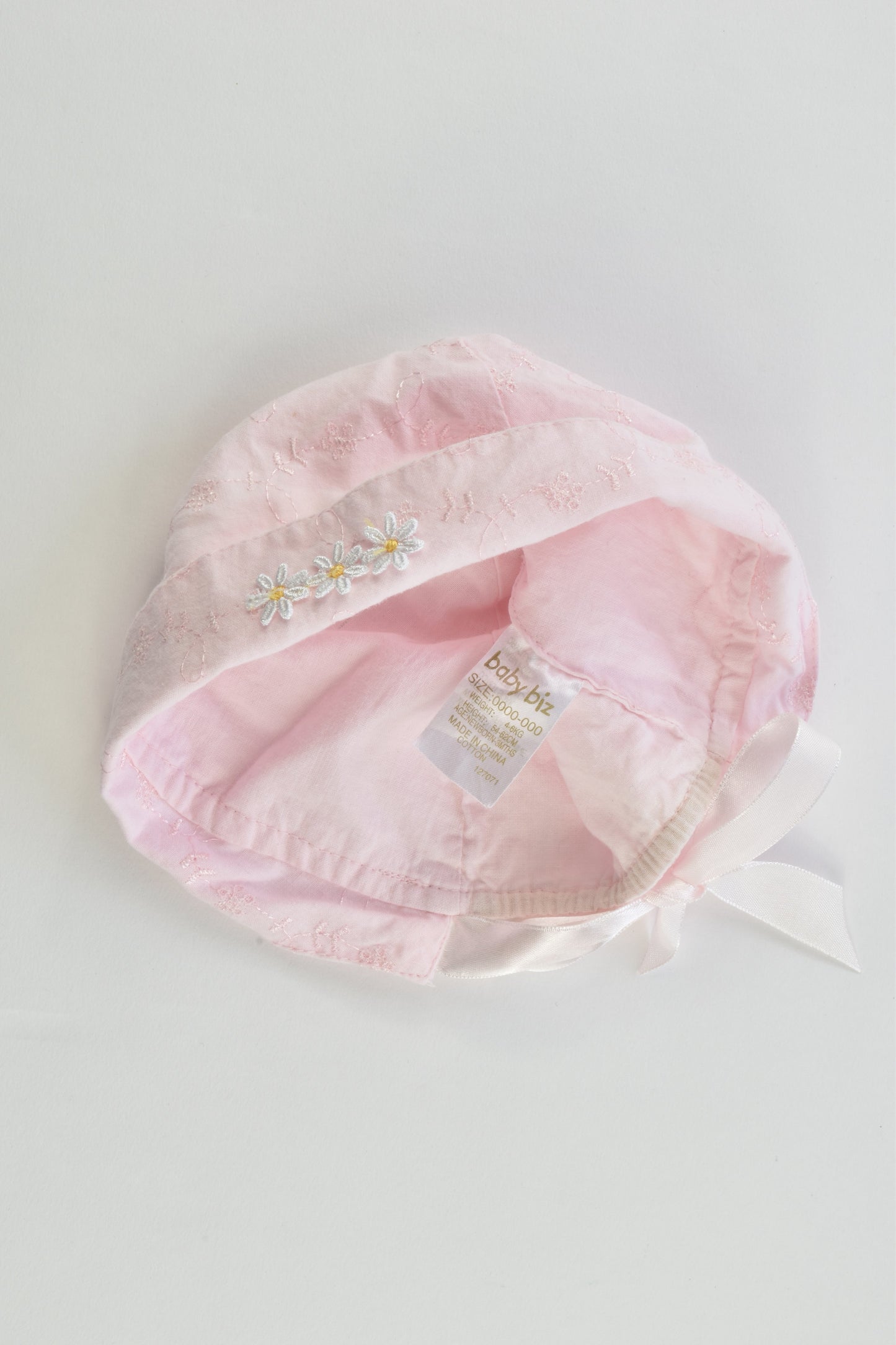BabyBiz Size Up to 3 months Lined Summer Hat