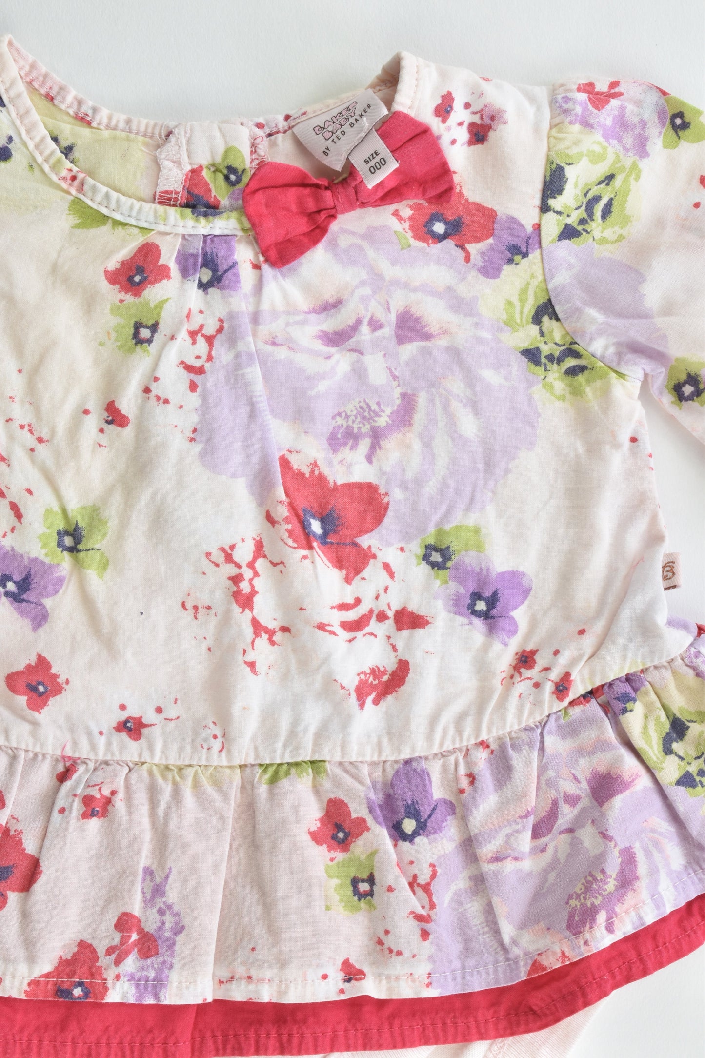 Baker Baby by Ted Baker Size 000 Floral Dress/Bodysuit