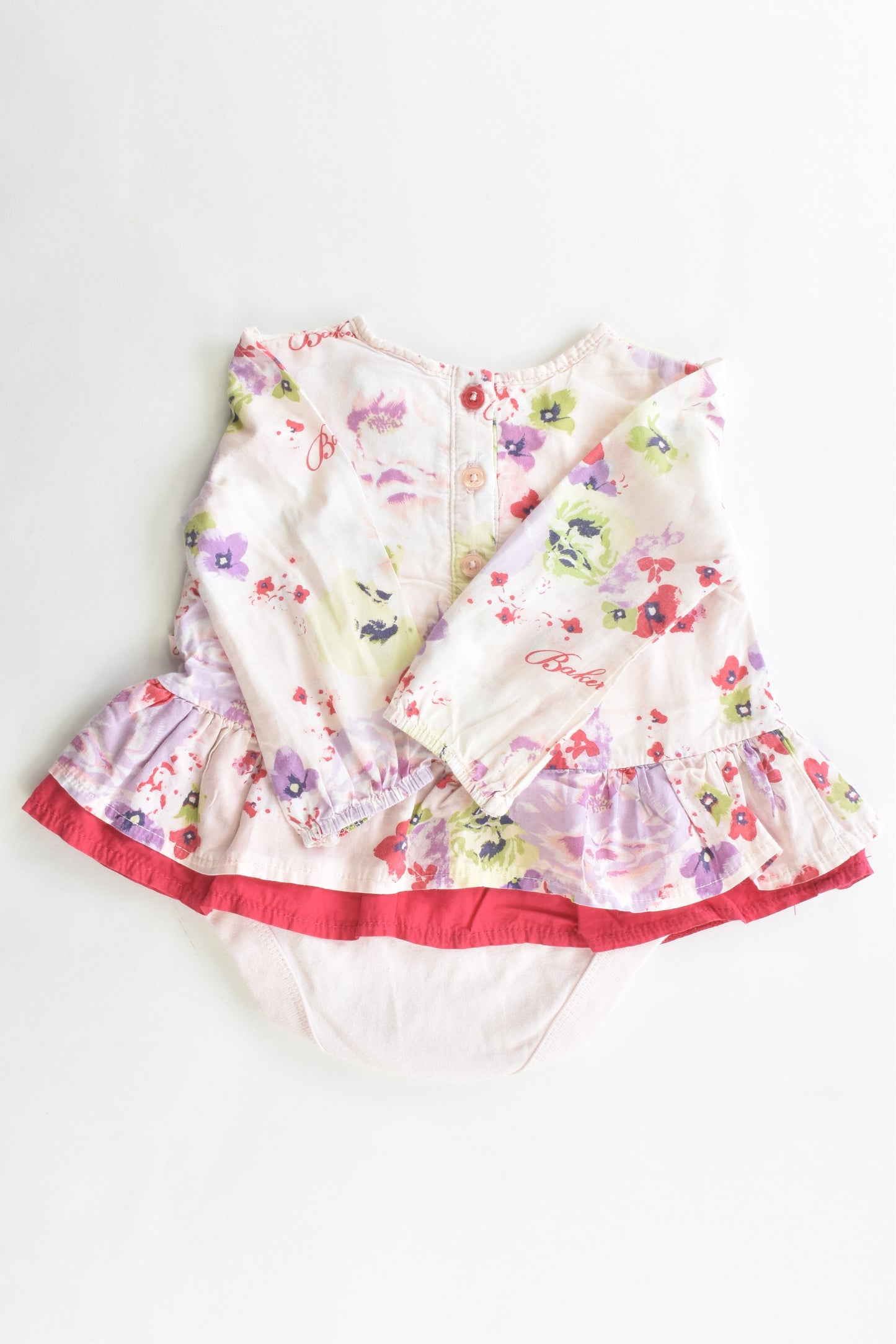 Baker Baby by Ted Baker Size 000 Floral Dress/Bodysuit