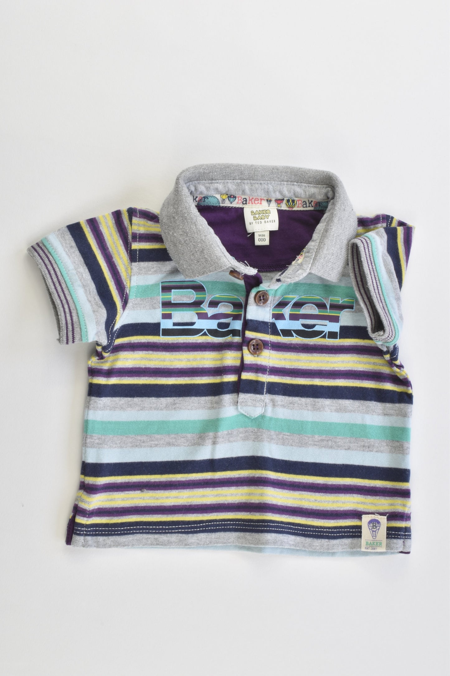 Baker Baby by Ted Baker Size 000 Striped Collared T-shirt