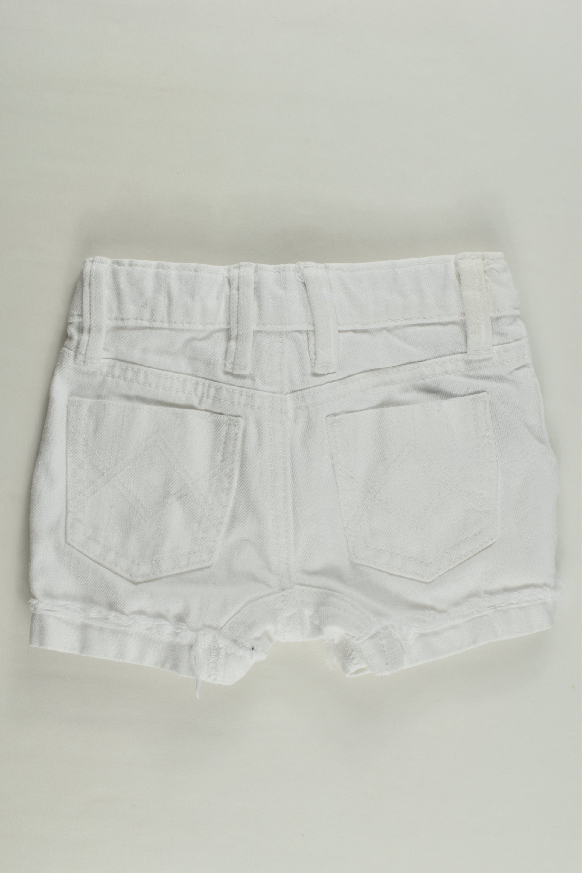 Bardot Junior Size 0 (74 cm) White Denim Shorts