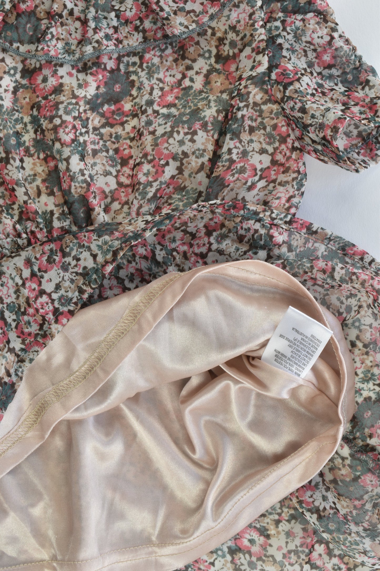 Bardot Junior Size 0 Floral Lined Dress