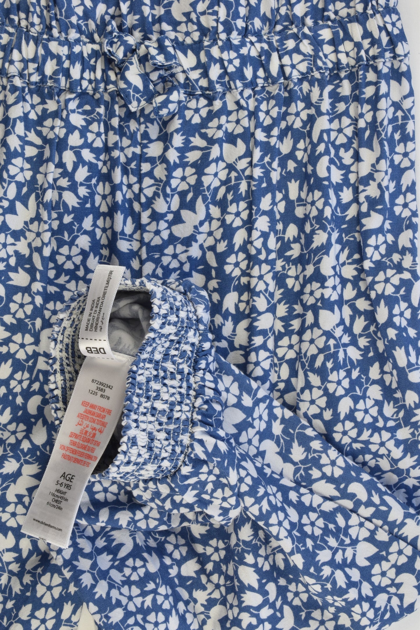 Blue Zoo (Debenhams) Size 5-6 Floral Playsuit