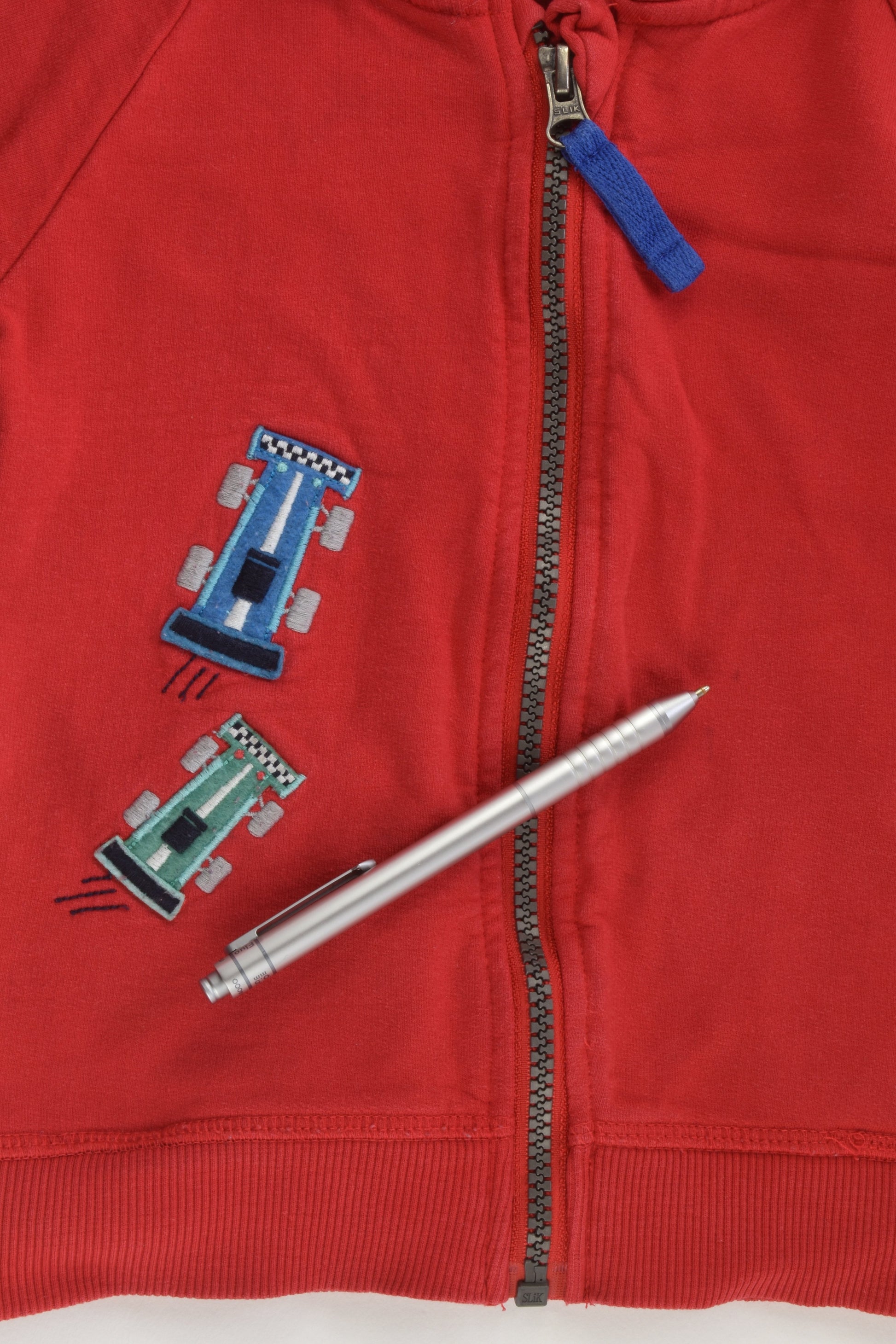 Bluezoo by Debenhams Size 2 (92 cm) Racing Cars Zip Hooded Jumper