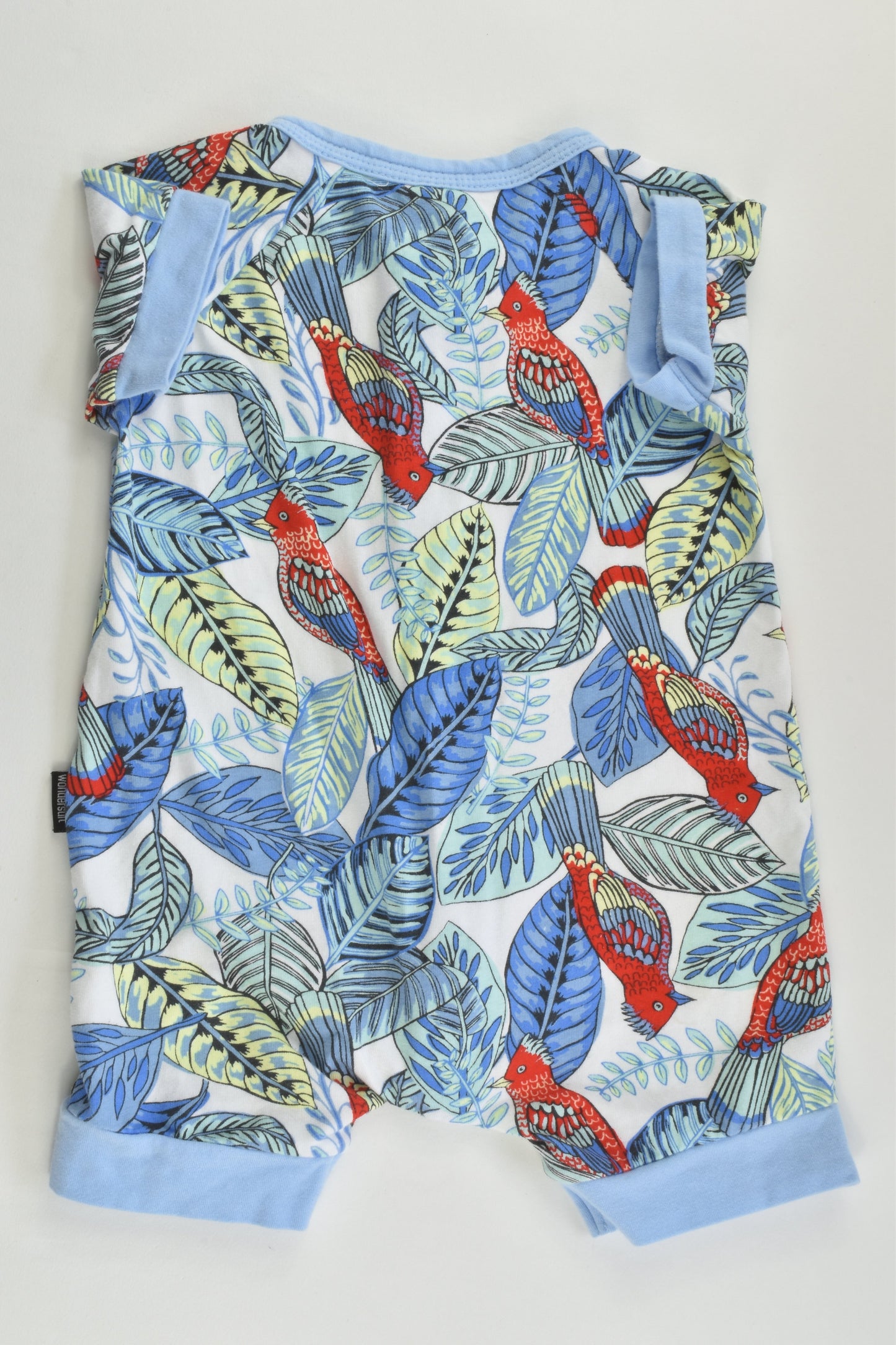 Bonds Size 00 (3-6 months) Birds and Leaves Short Wondersuit