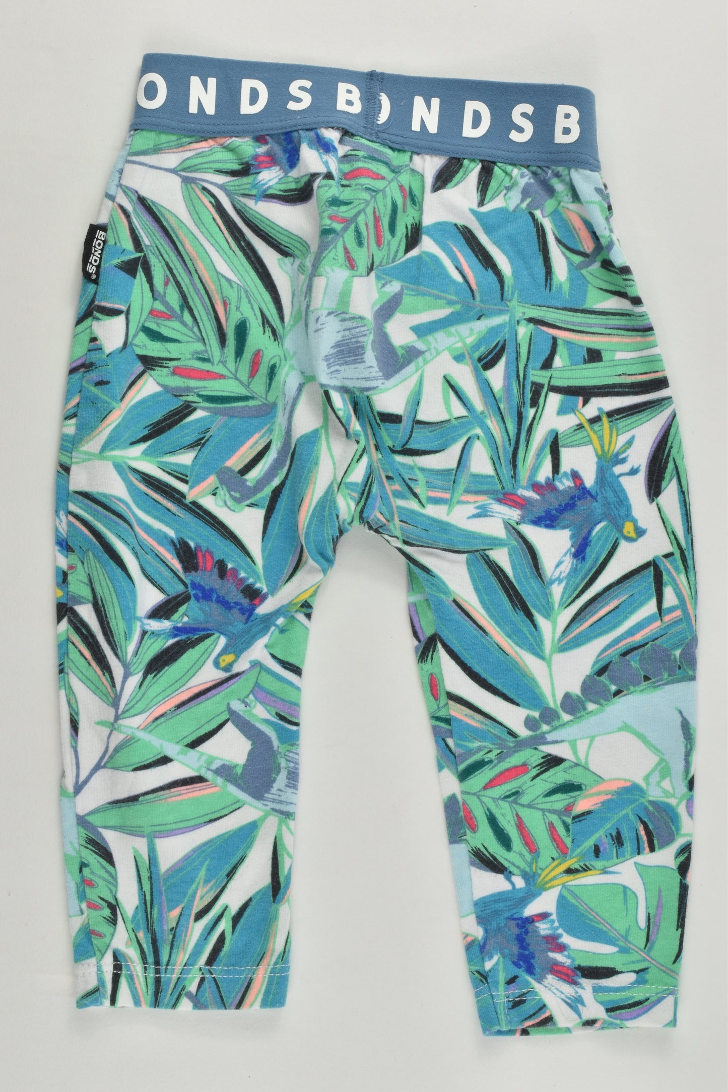 Bonds Size 00 (3-6 months) Dinosaurs and Parrots Leggings