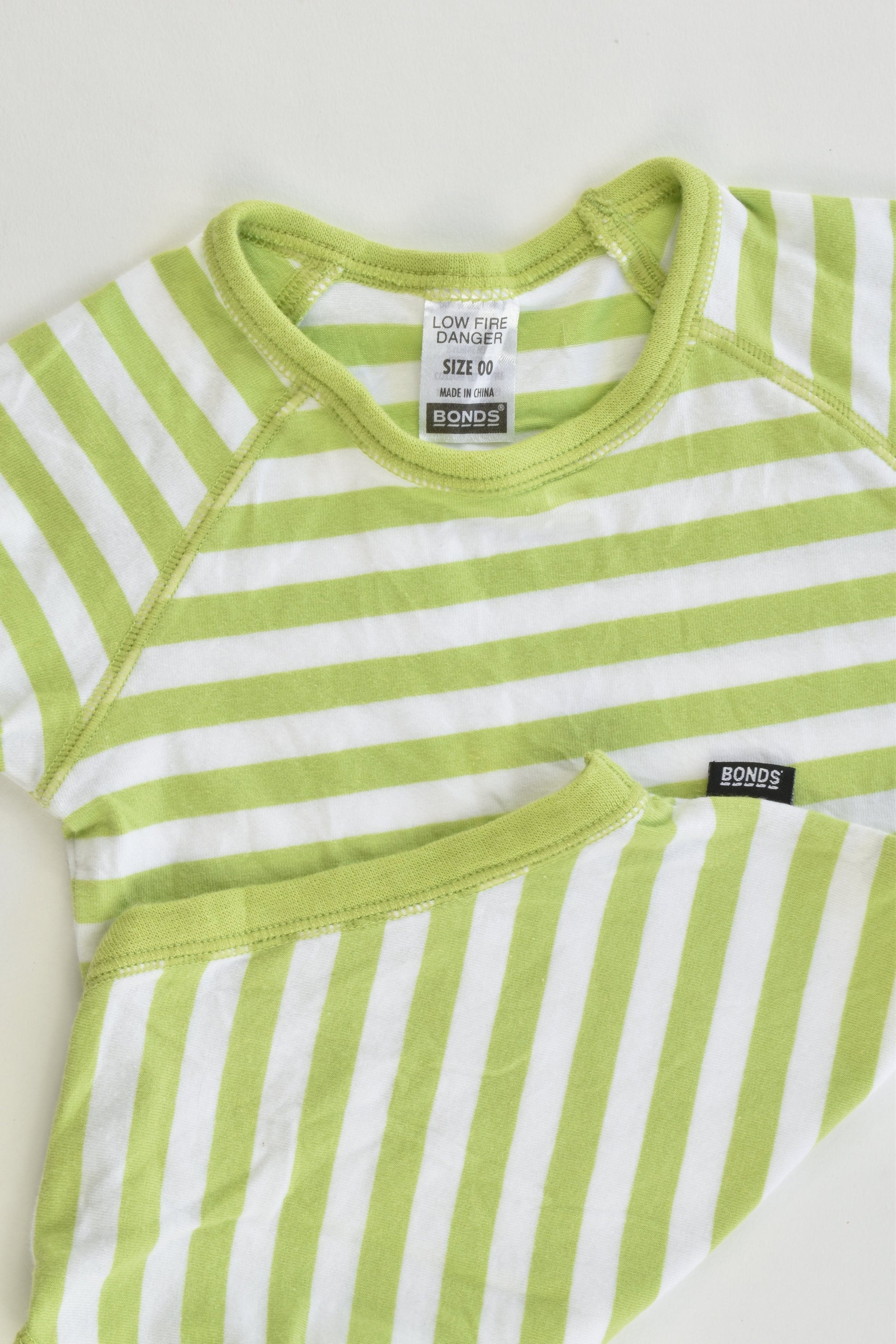 Bonds Size 00 Striped Bodysuit