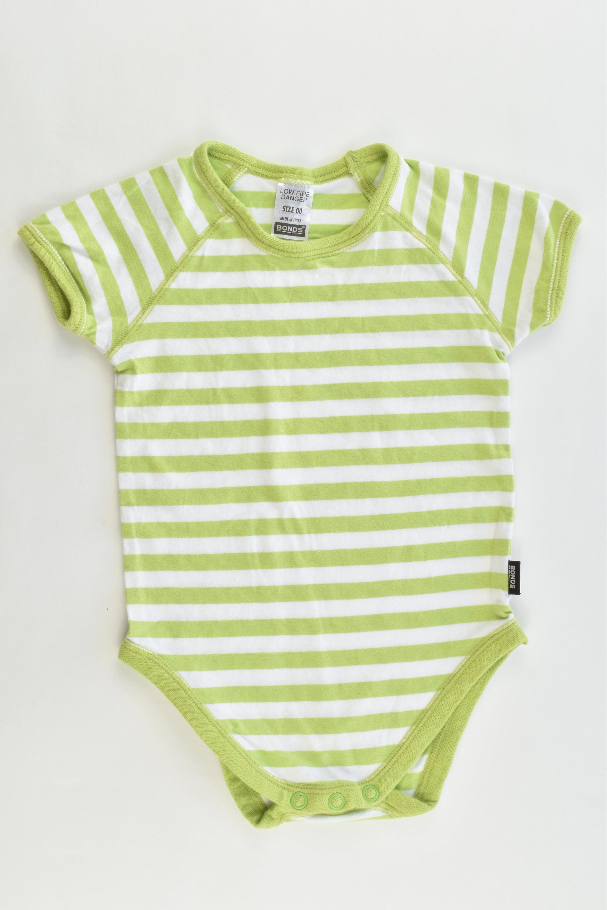 Bonds Size 00 Striped Bodysuit