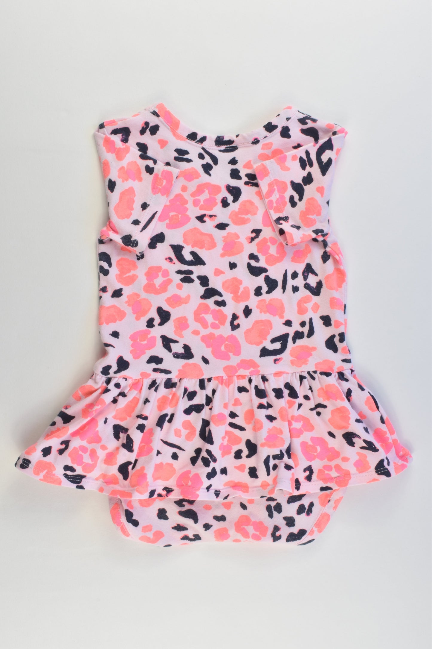 Bonds Size 1 (12-18 months) Leopard Print Dress/Bodysuit