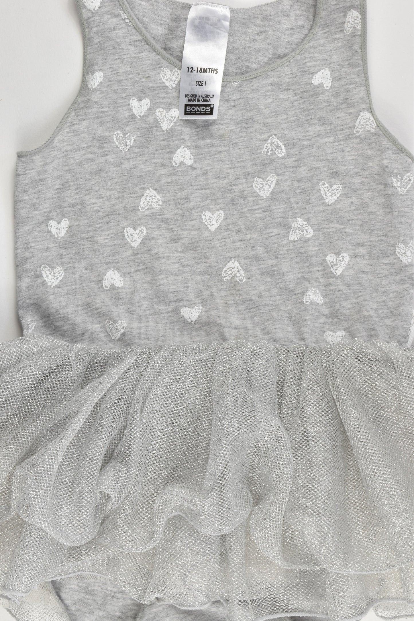 Bonds Size 1 Bodysuit with Tulle