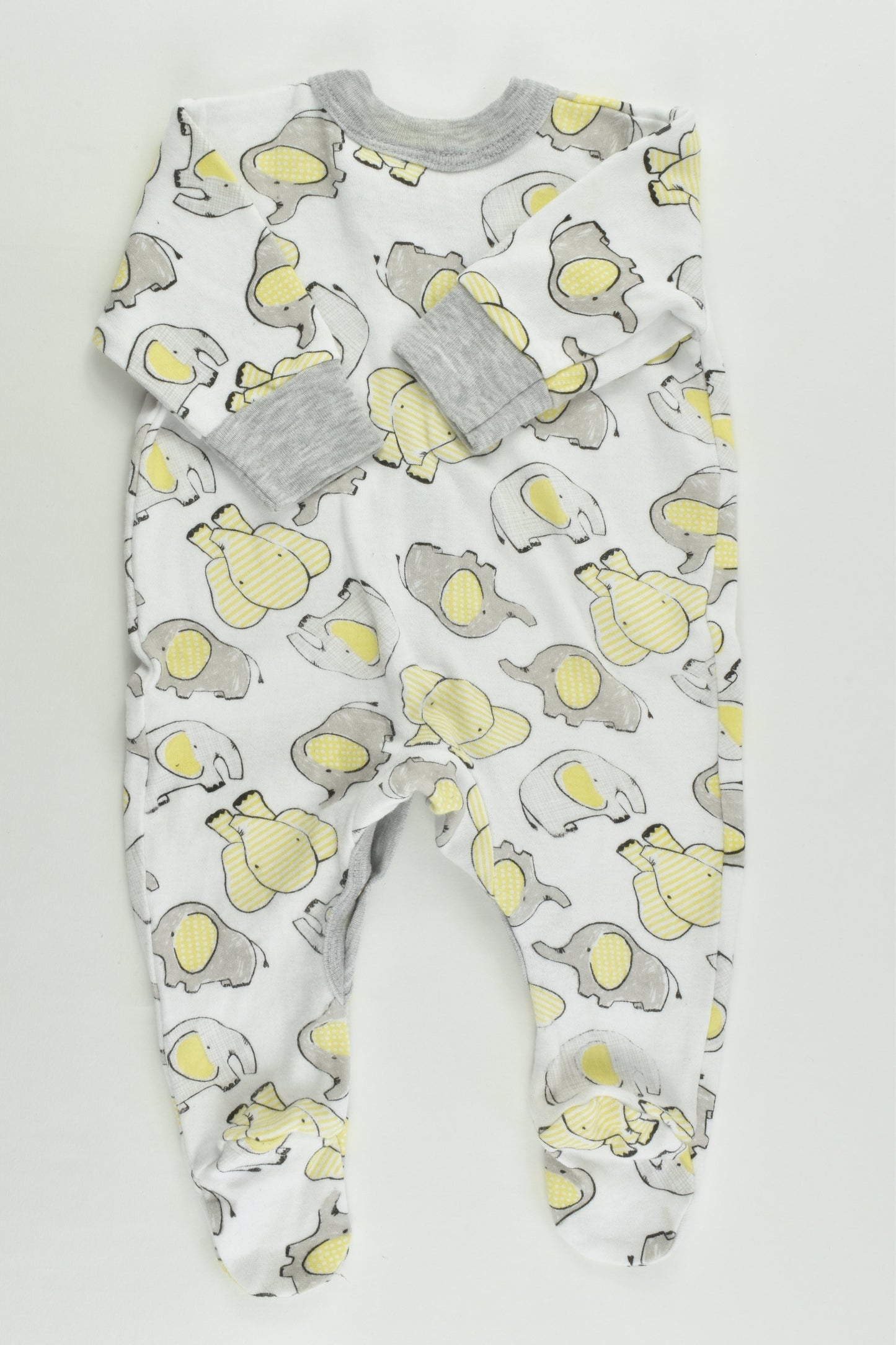 Bonjour Bébé Size 000 (0-3 months) Elephant Footed Romper