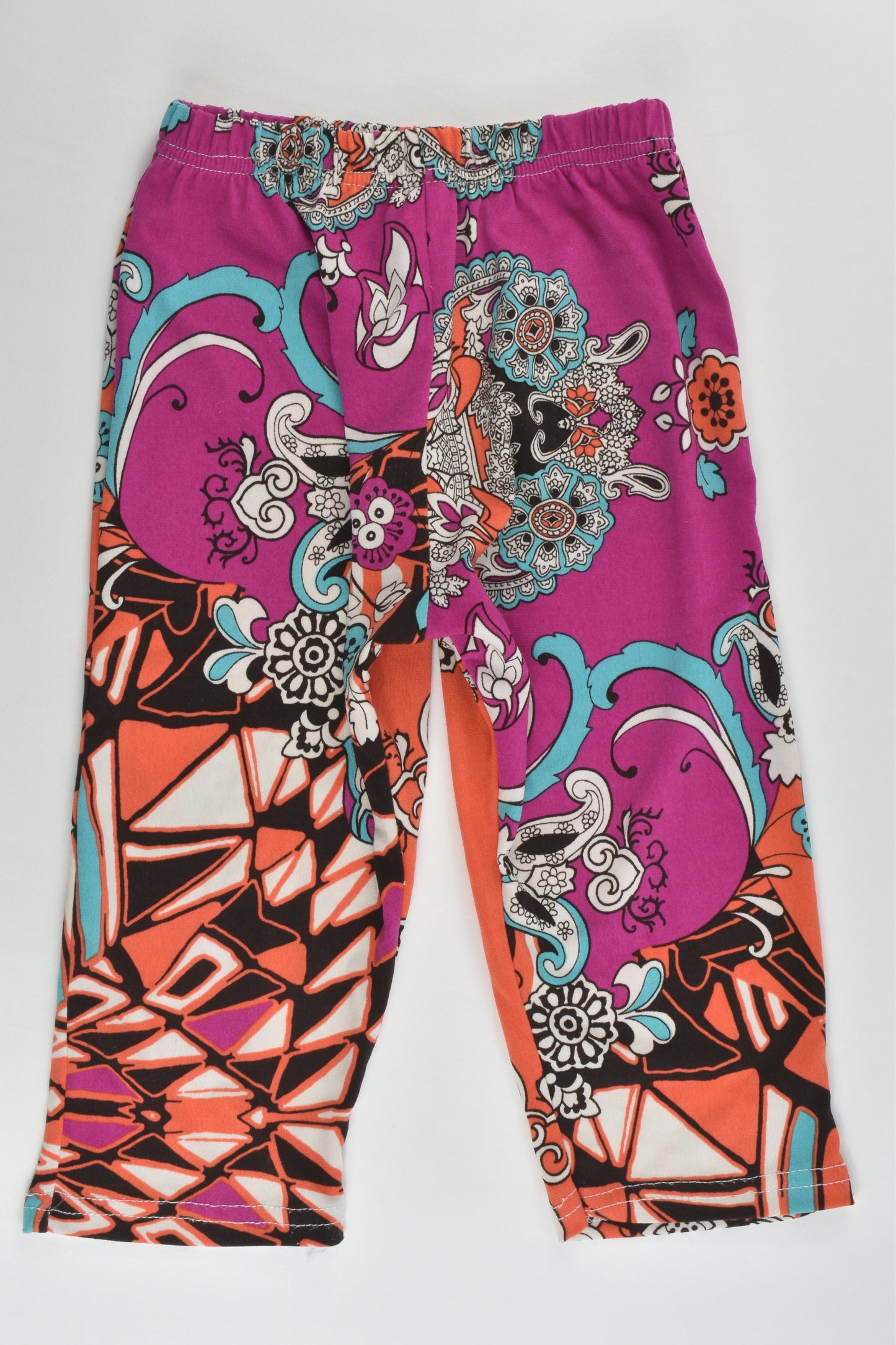 Brand Unknown Size approx 0-1 Orange Mix Lightweight Stretchy Pants