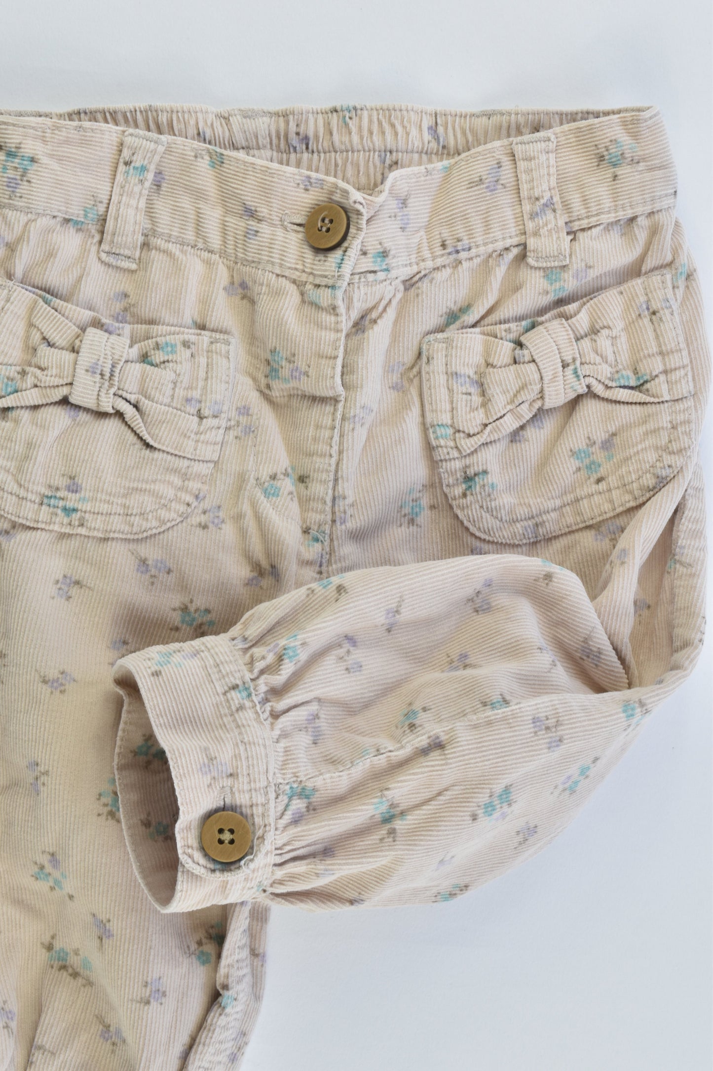 Brand Unknown Size approx 0 Floral Lightweight Cord Pants