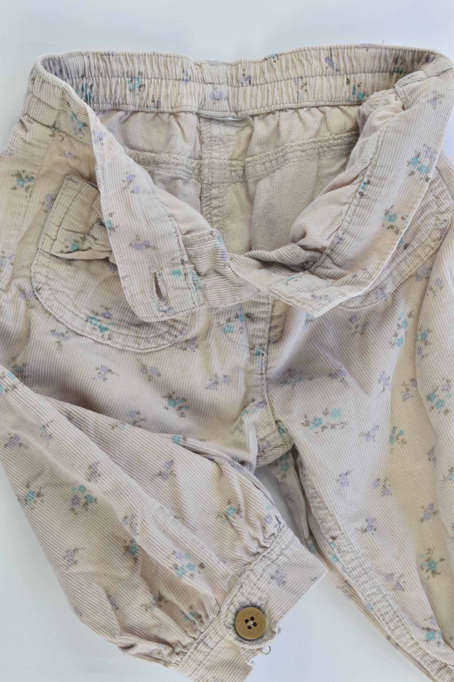 Brand Unknown Size approx 0 Floral Lightweight Cord Pants