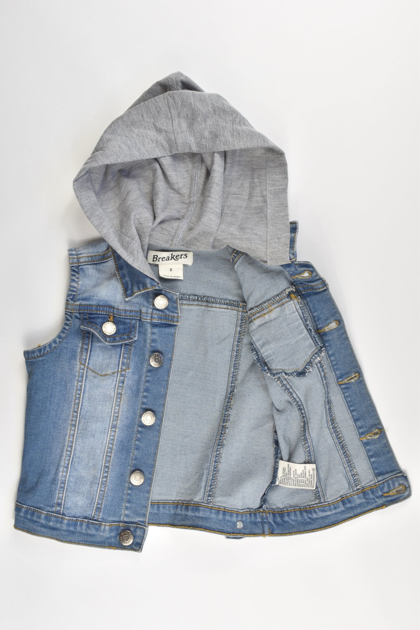 Breakers Size 2 Soft and Stretchy Denim Vest