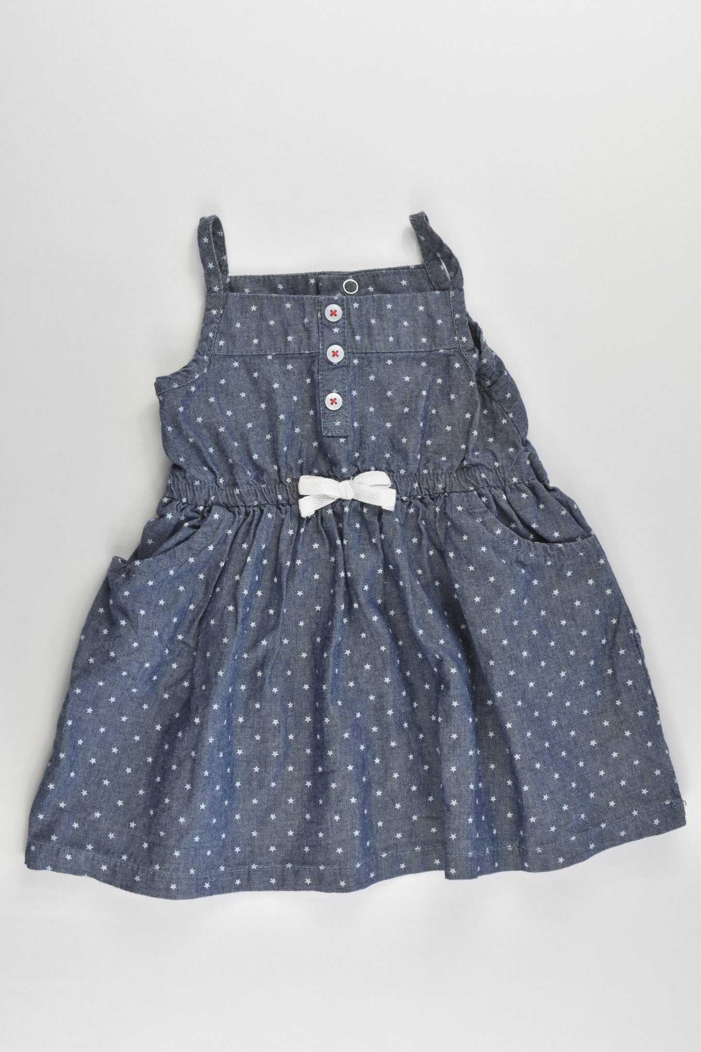 Carter's Size 0 (12 months) Stars Lightweight Denim Dress