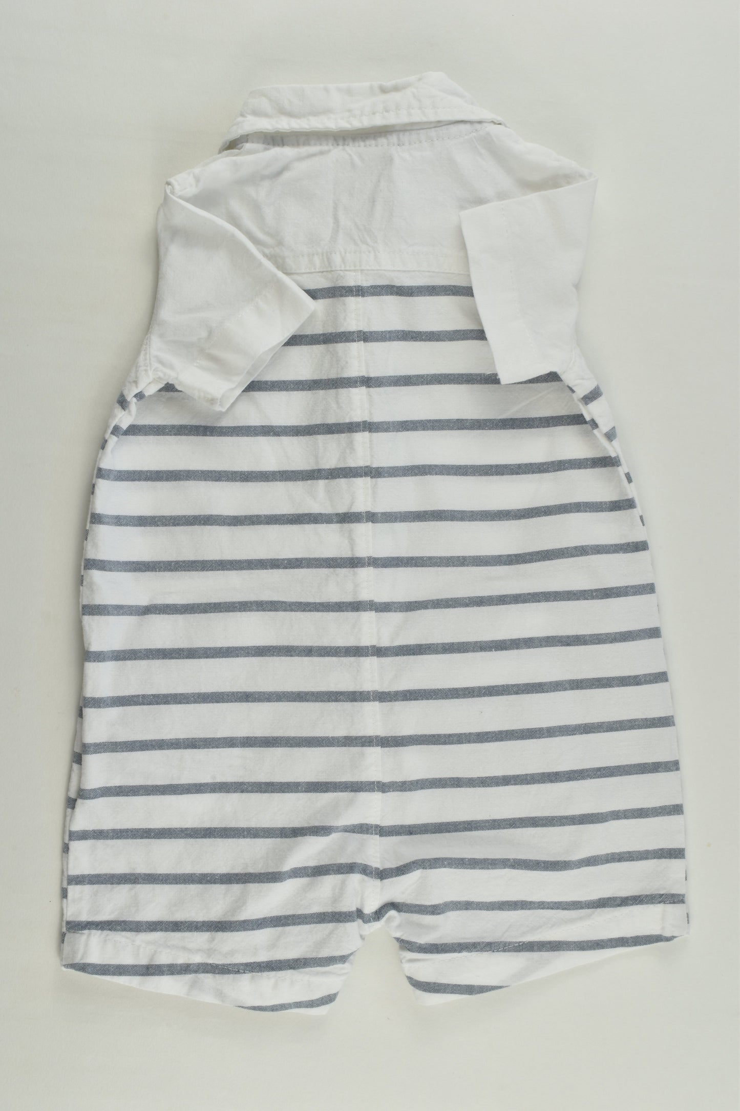 Carter's Size 000 (3 months) Striped Collared Romper