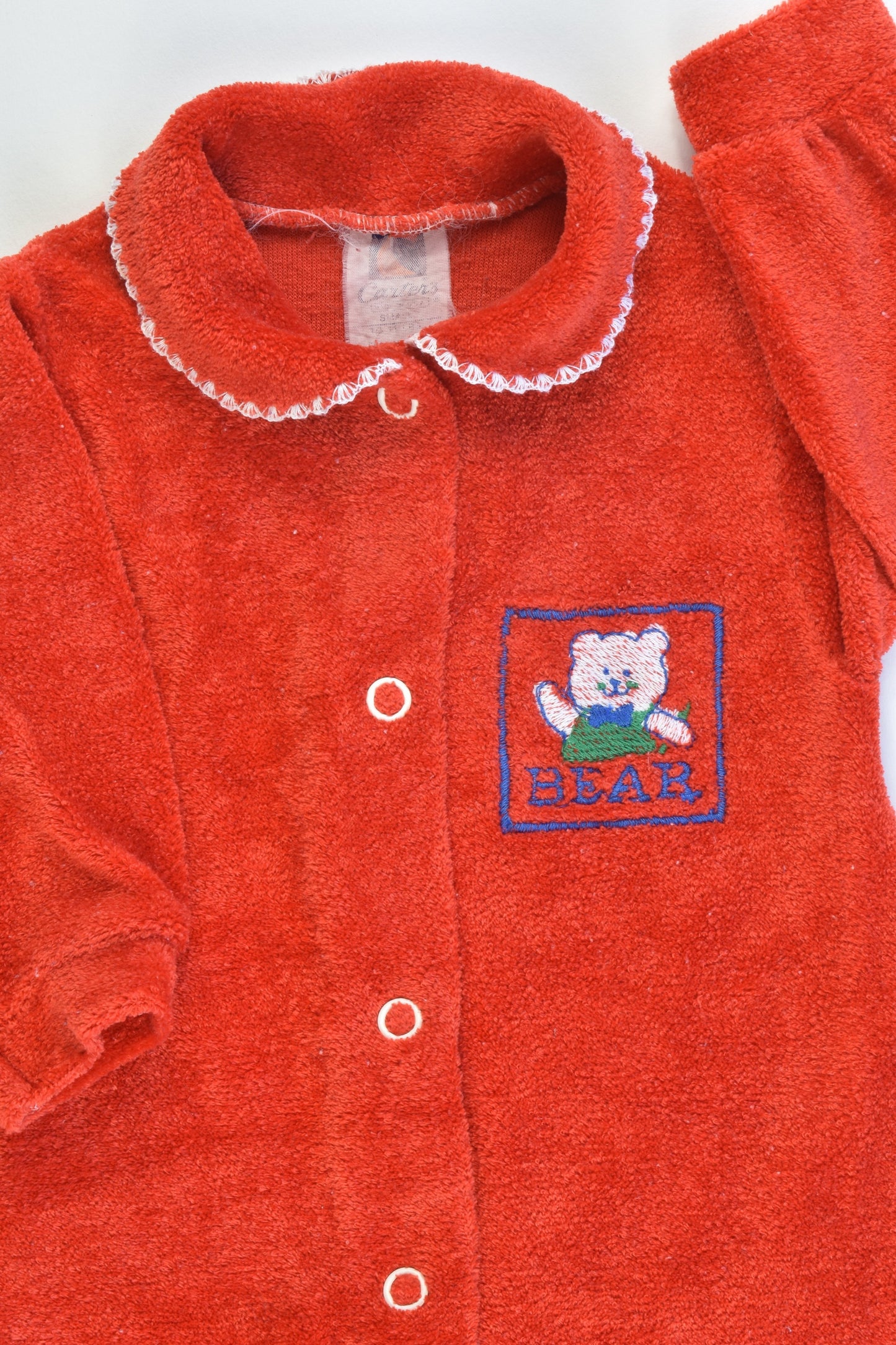 Carter's Size approx 000 Vintage Teddy Terry Romper