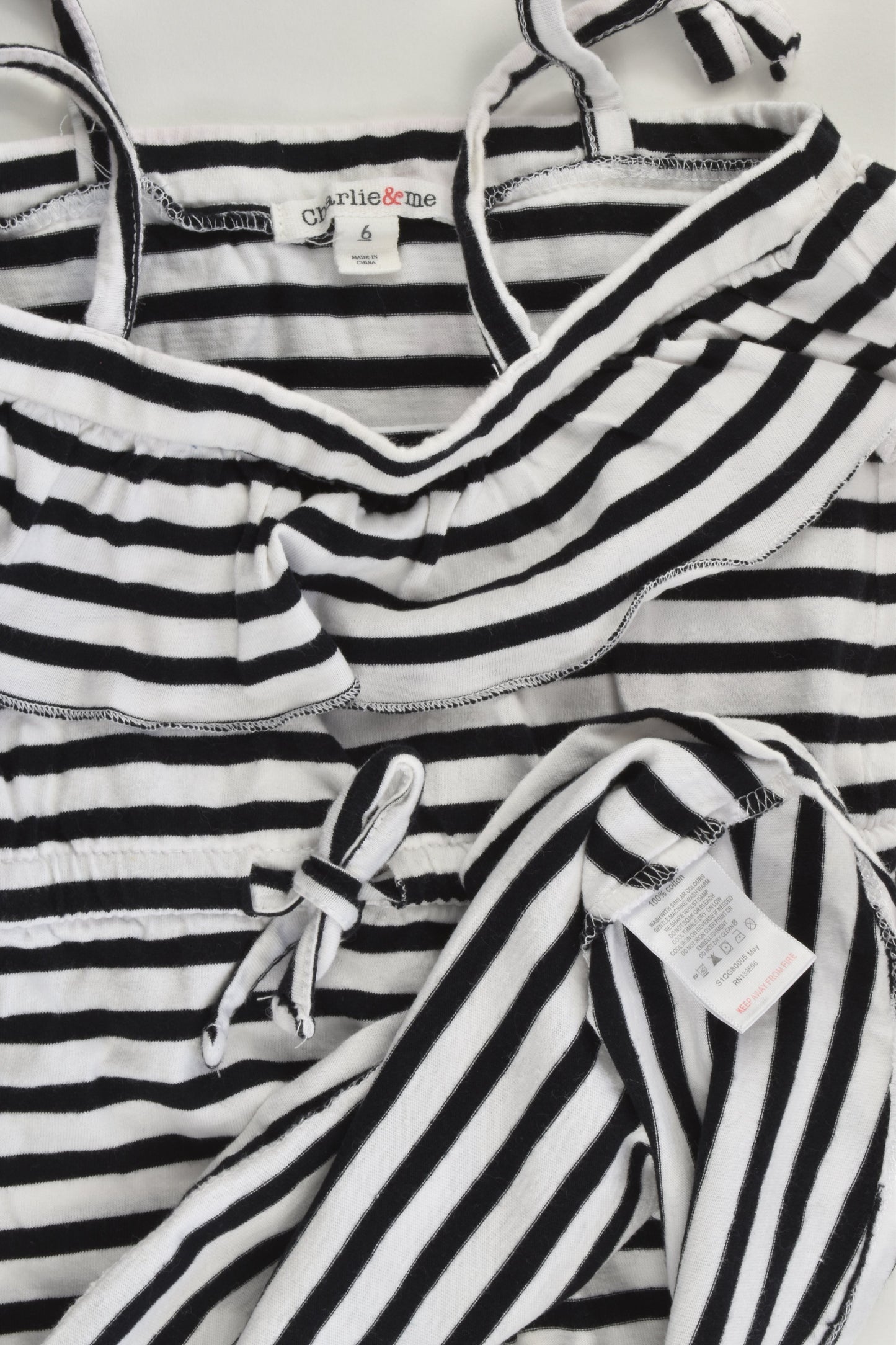 Charlie & Me Size 6 Striped Dress