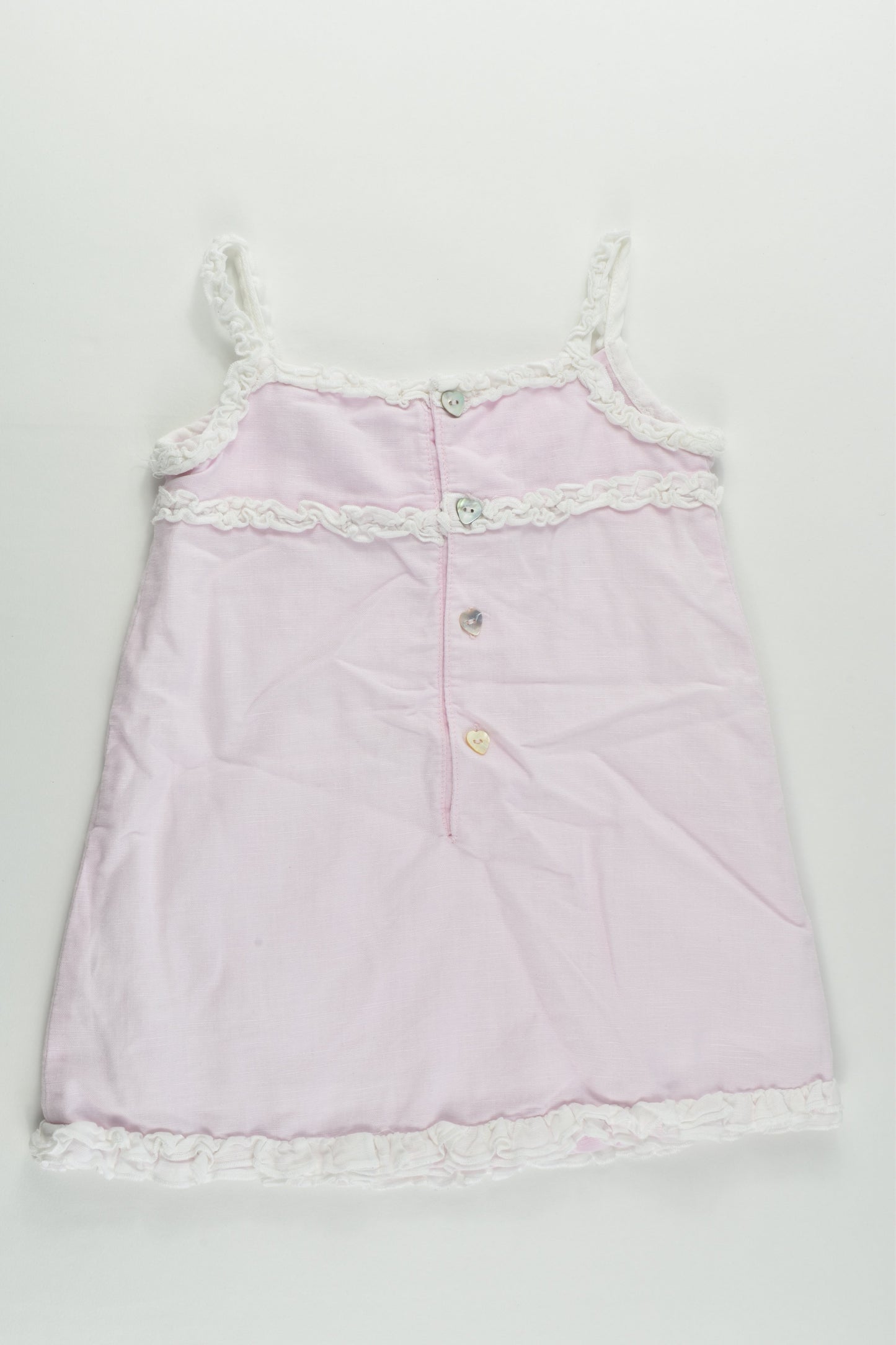 Château De Sable (France) Size 0-1 (12 months) Lined Linen/Cotton Dress