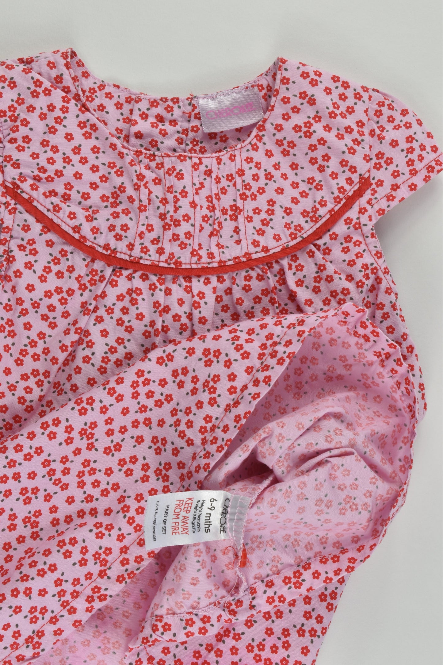 Cherokee Size 0 (6-9 months) Floral Dress