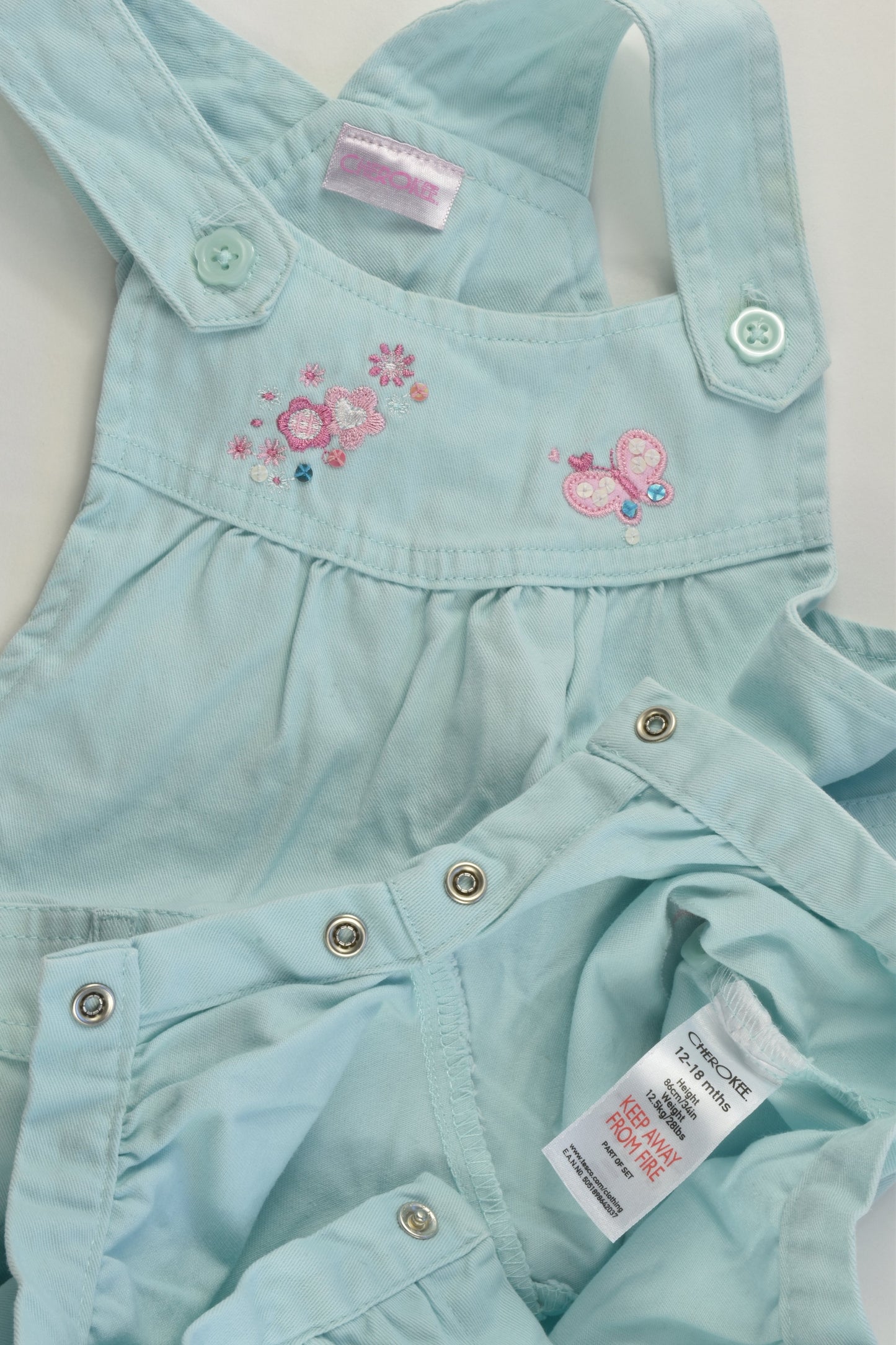 Cherokee Size 1 (12-18 months) Short Overalls