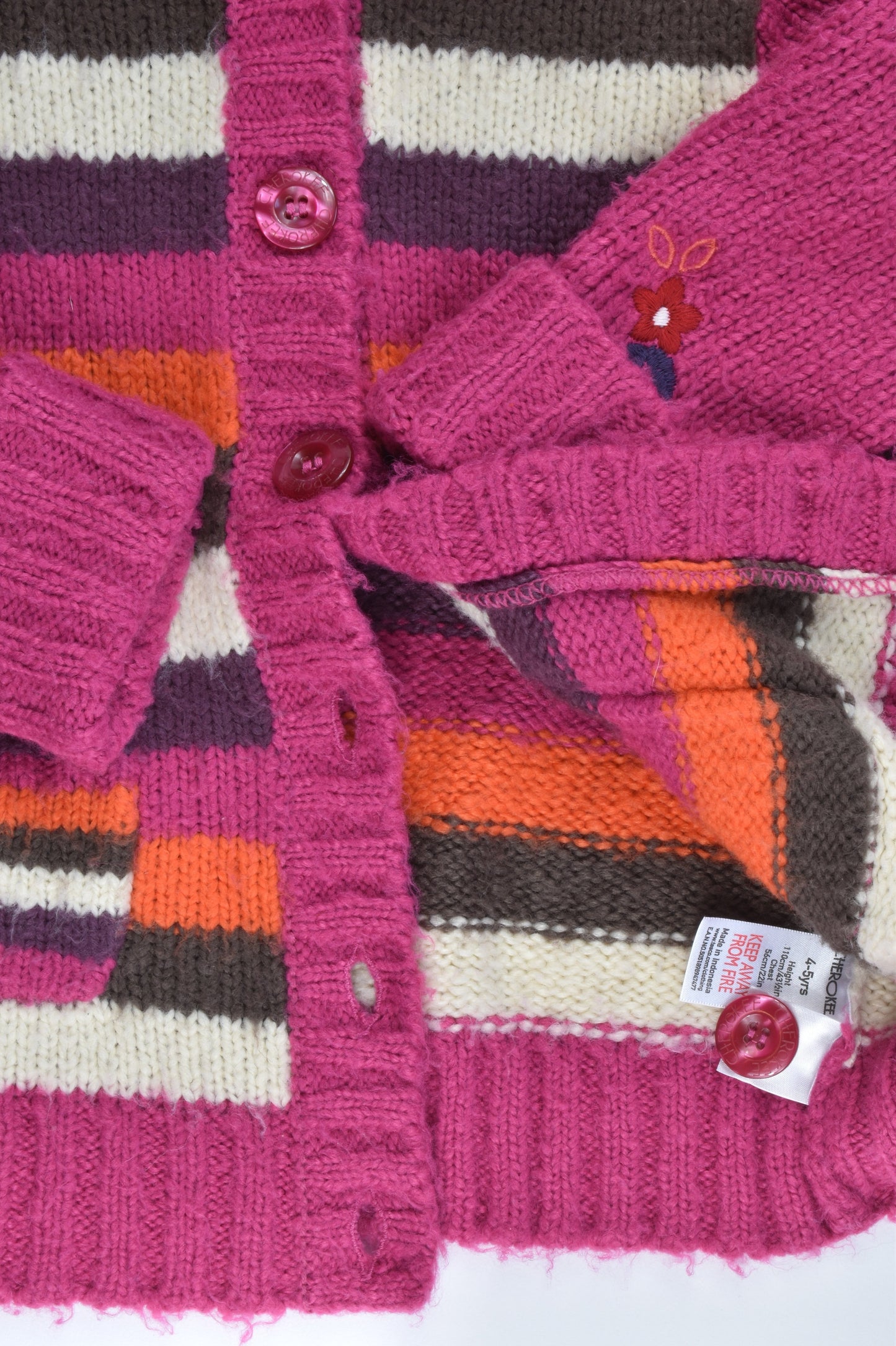 Cherokee Size 4-5 Knitted Cardigan