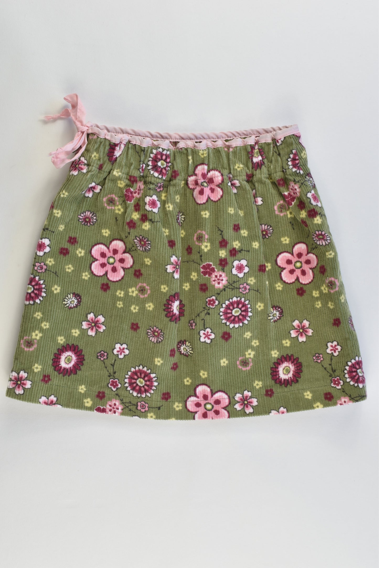Chicco Italy Size 12 months (74 cm) Lined Stretchy Floral Cord Skirt