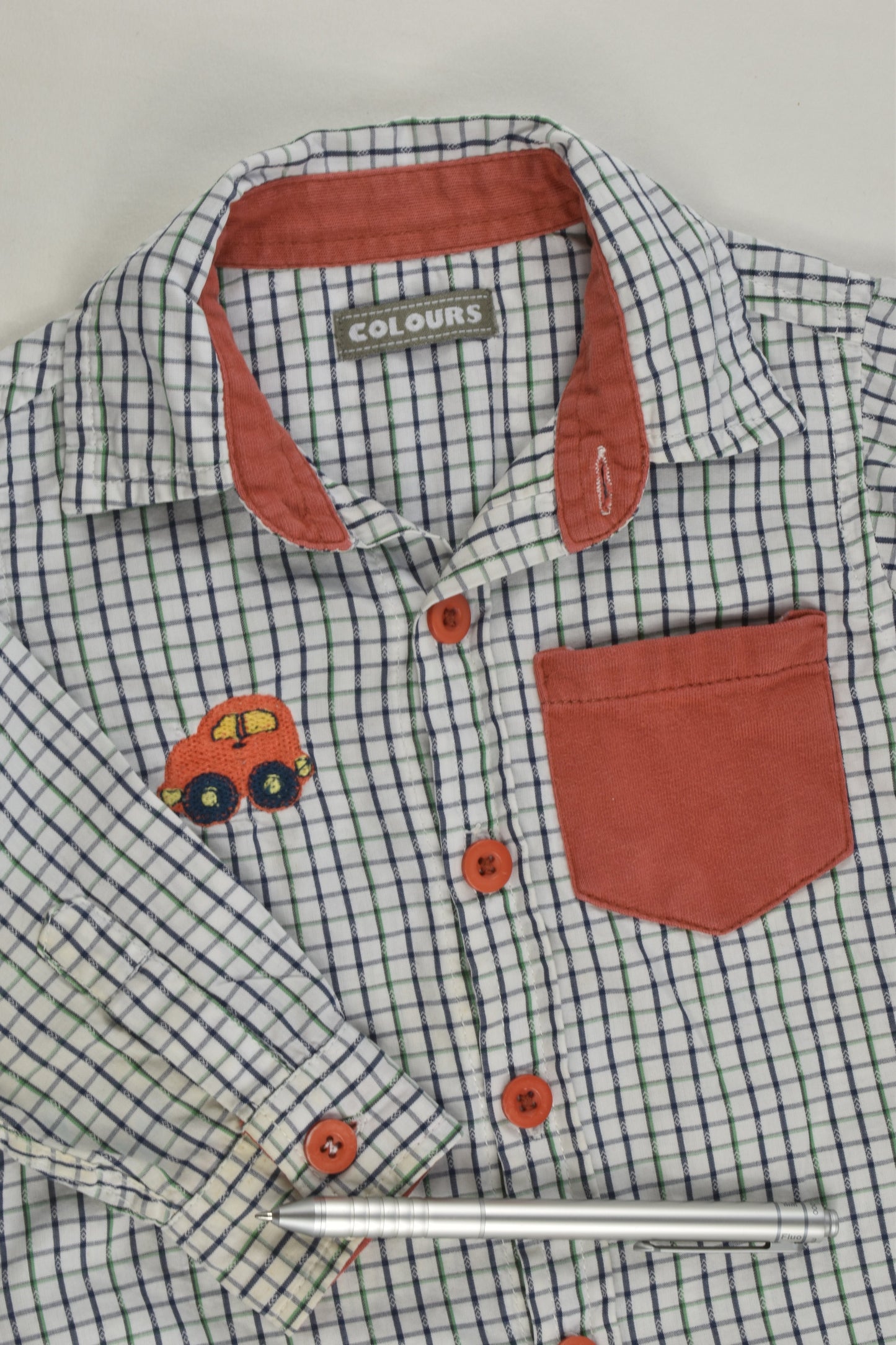 Colours Size 0 Checked Car Shirt