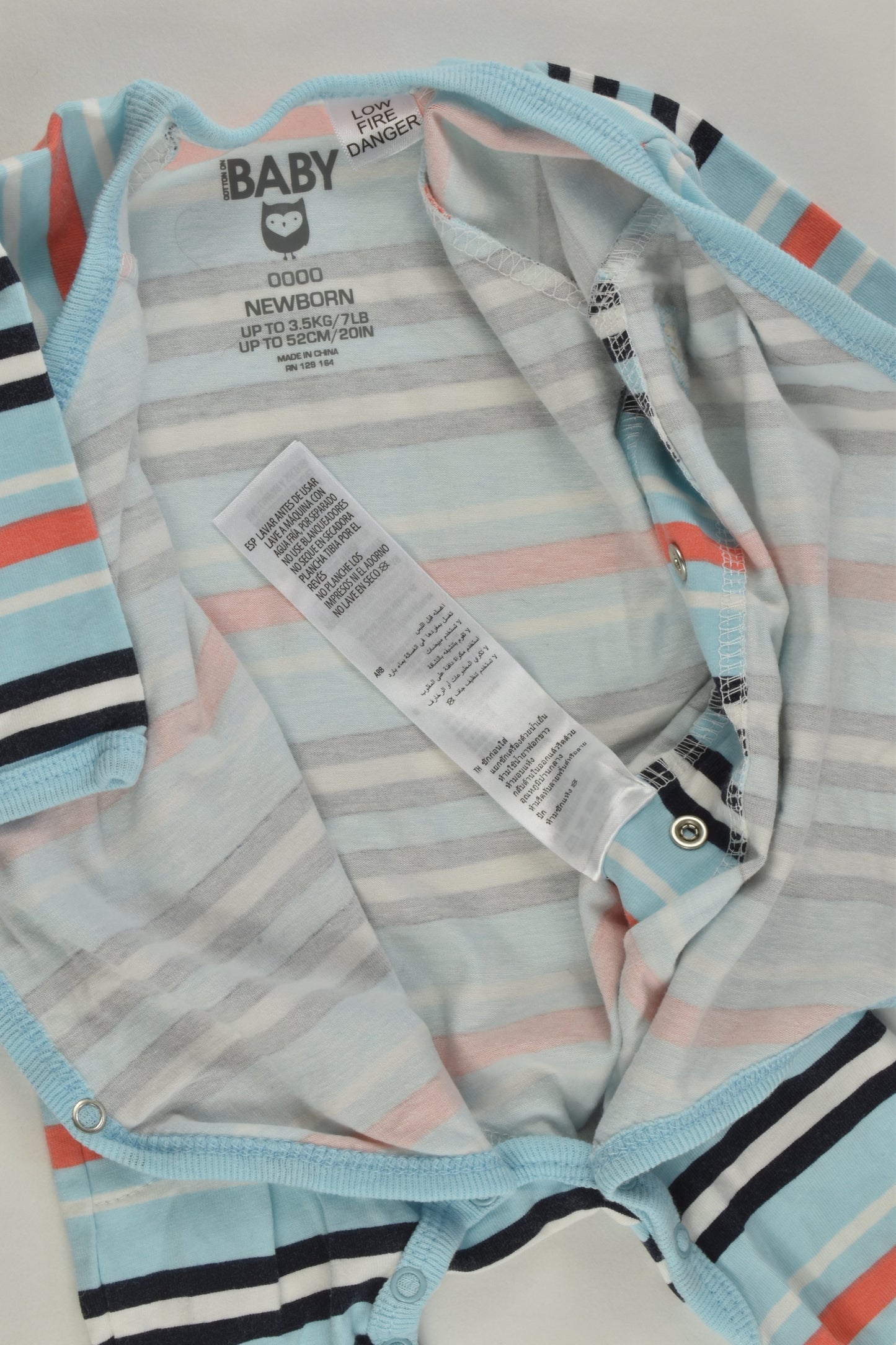 Cotton On Baby Size 0000 Striped Wrap Romper