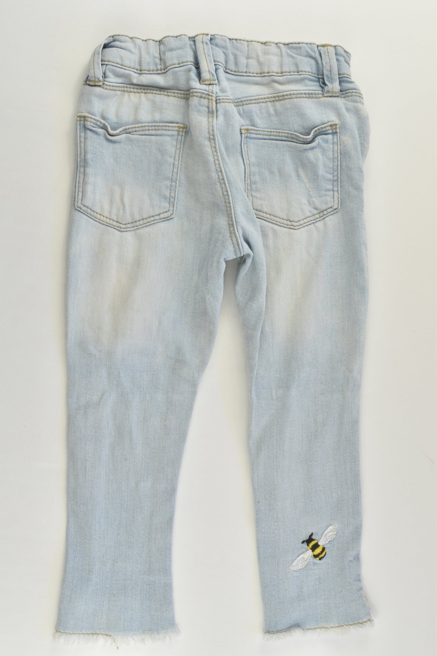 Cotton On Kids Size 2 Denim Pants with Embroidery