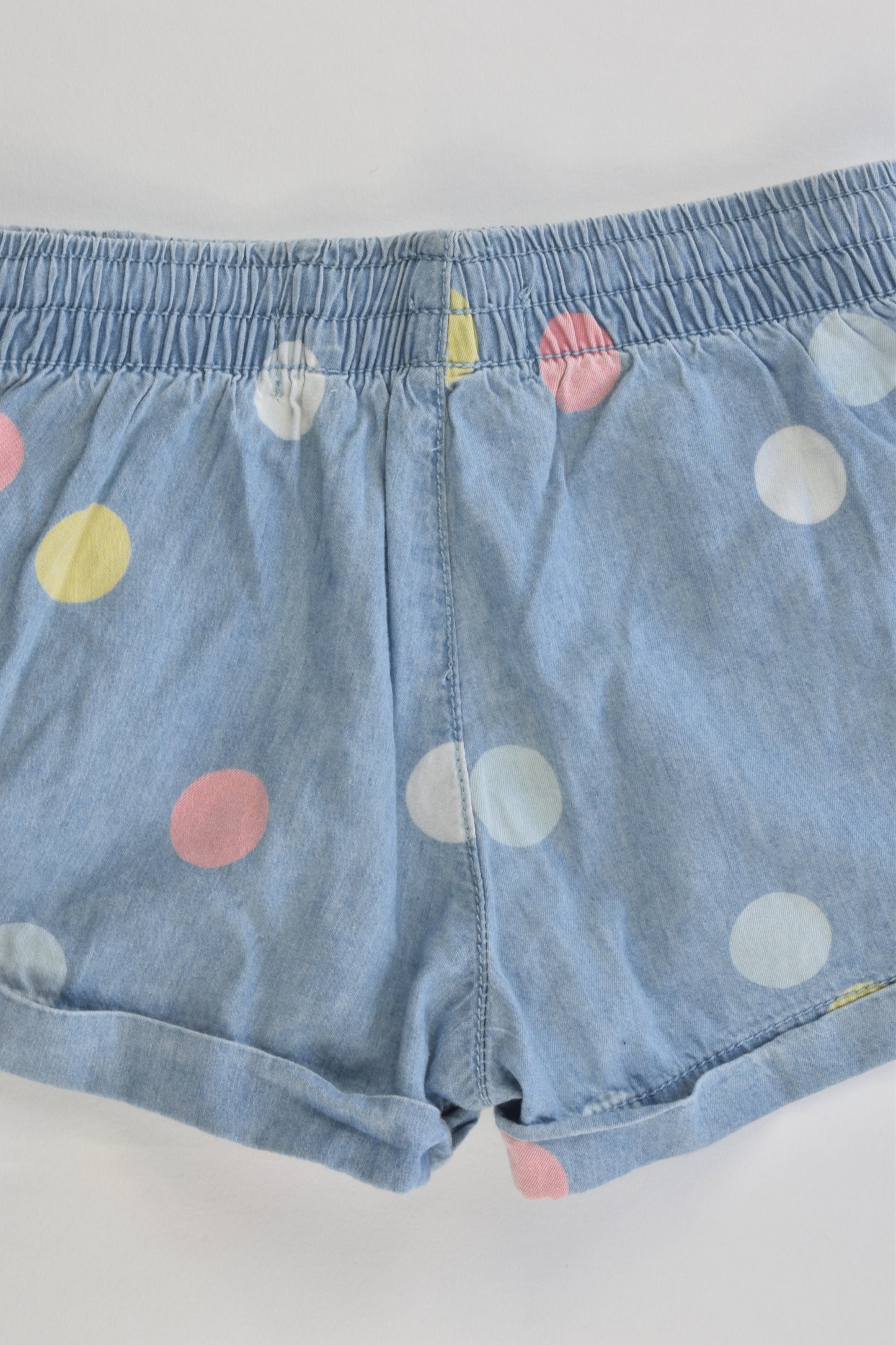 Cotton On Kids Size 3 Polka Dots Lightweight Denim Shorts