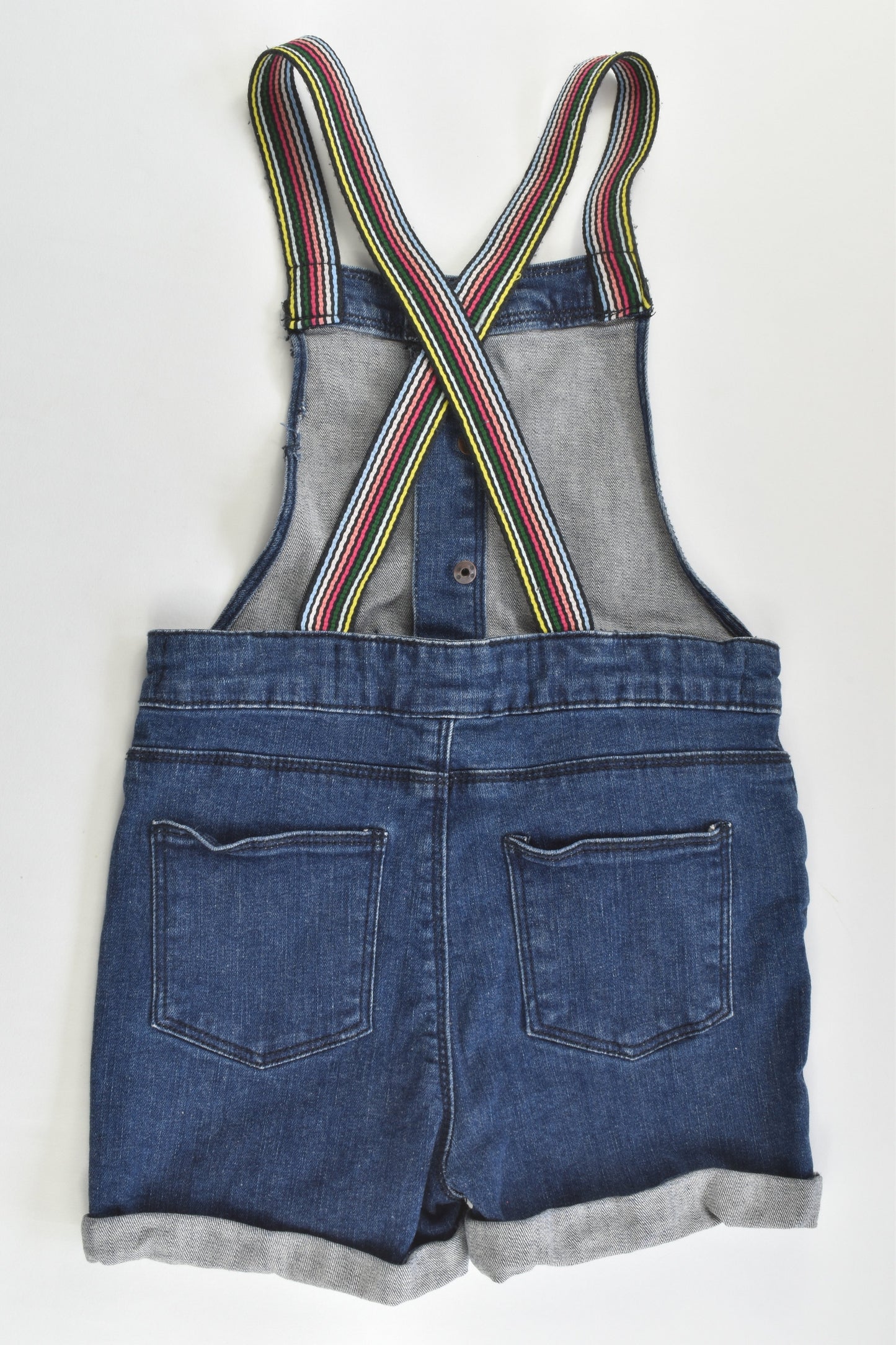 Cotton On Kids Size 5 Stretchy Denim Short Overalls