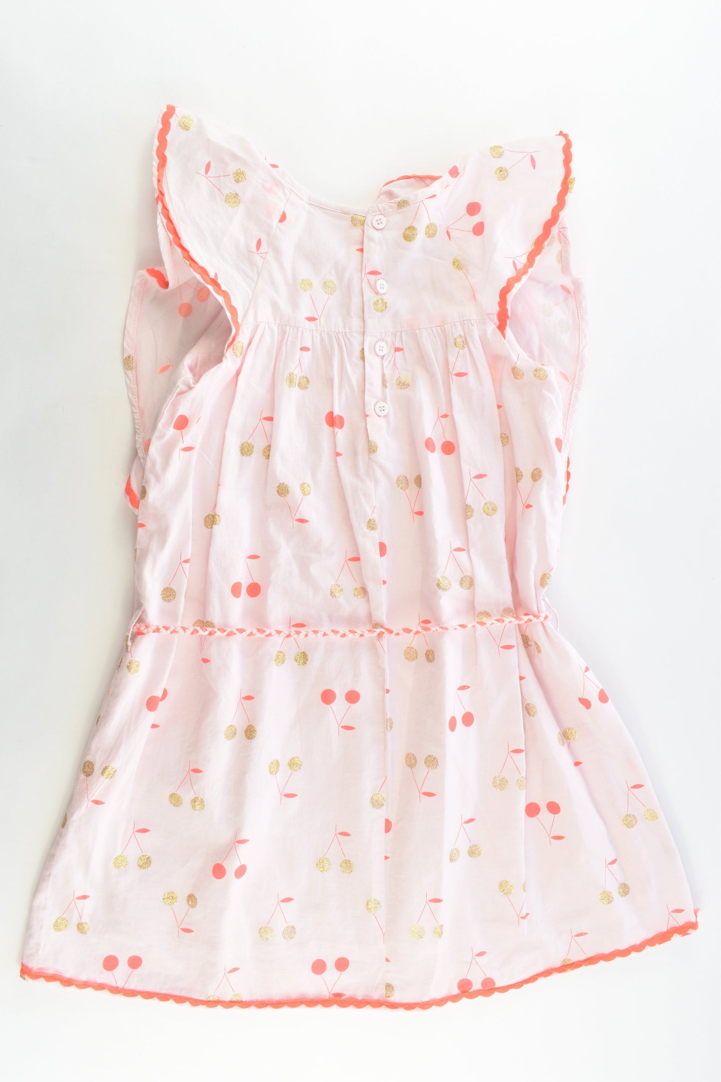 Cotton On Kids Size 6 Cherries Lined Dress