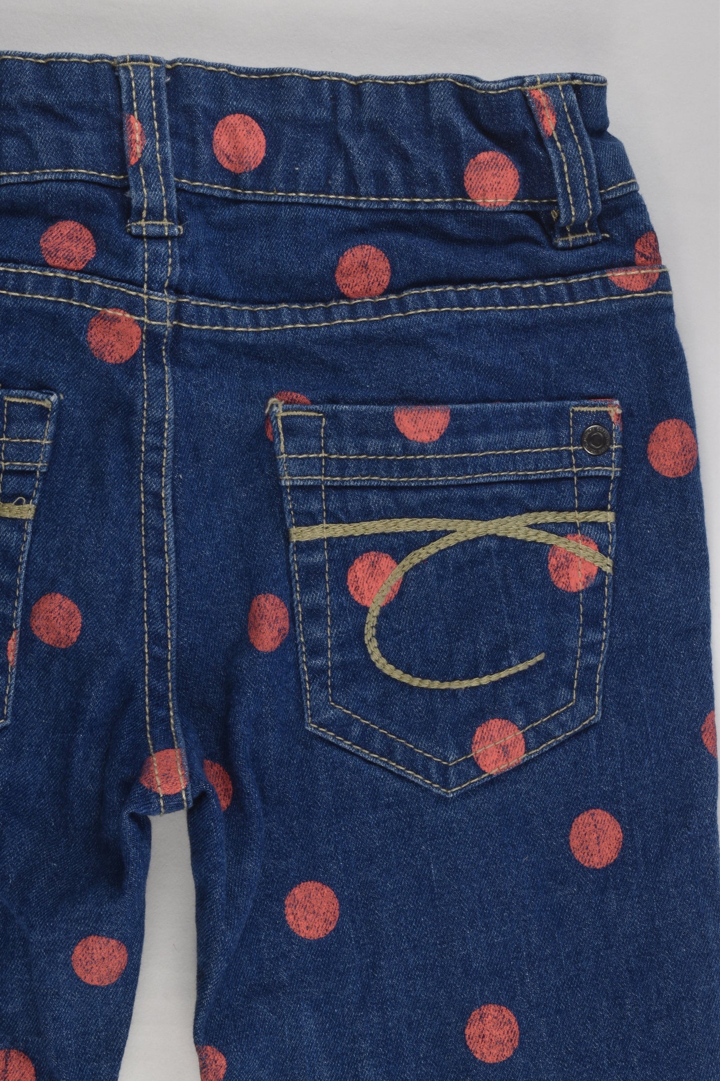 Cotton On Kids Size 6 Polka Dots Denim Pants