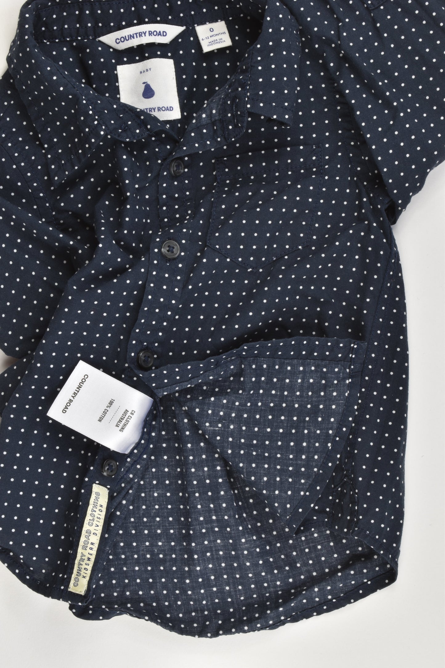 Country Road Size 0 (6-12 months) Collared Shirt