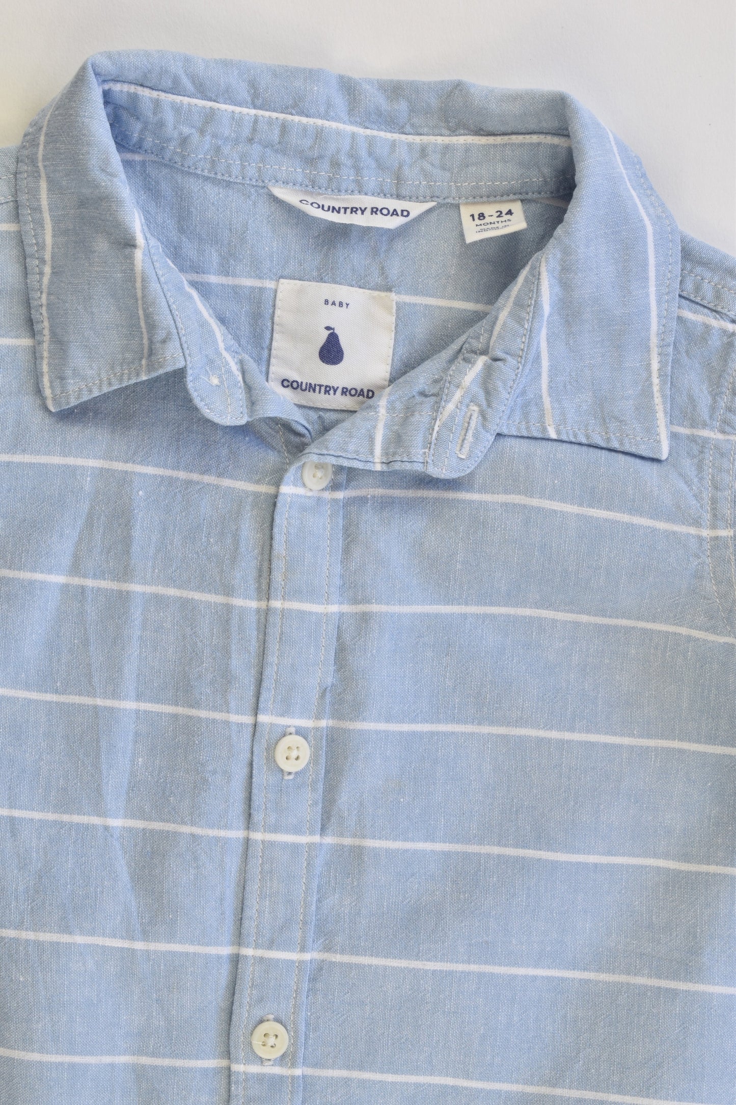 Country Road Size 18-24 months Linen/Cotton Collared Shirt