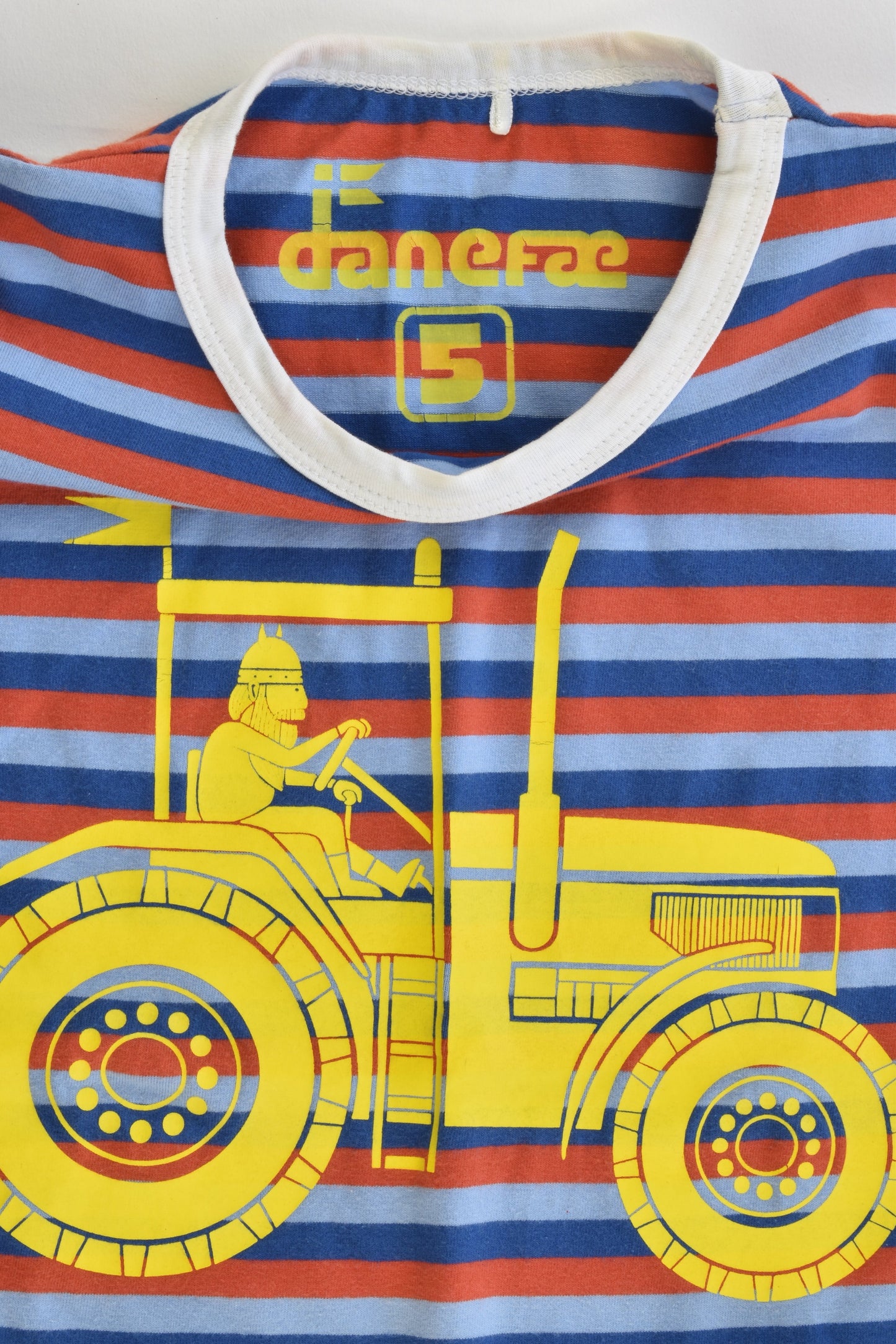 Danefae (Denmark) Size 5 Viking on Tractor T-shirt