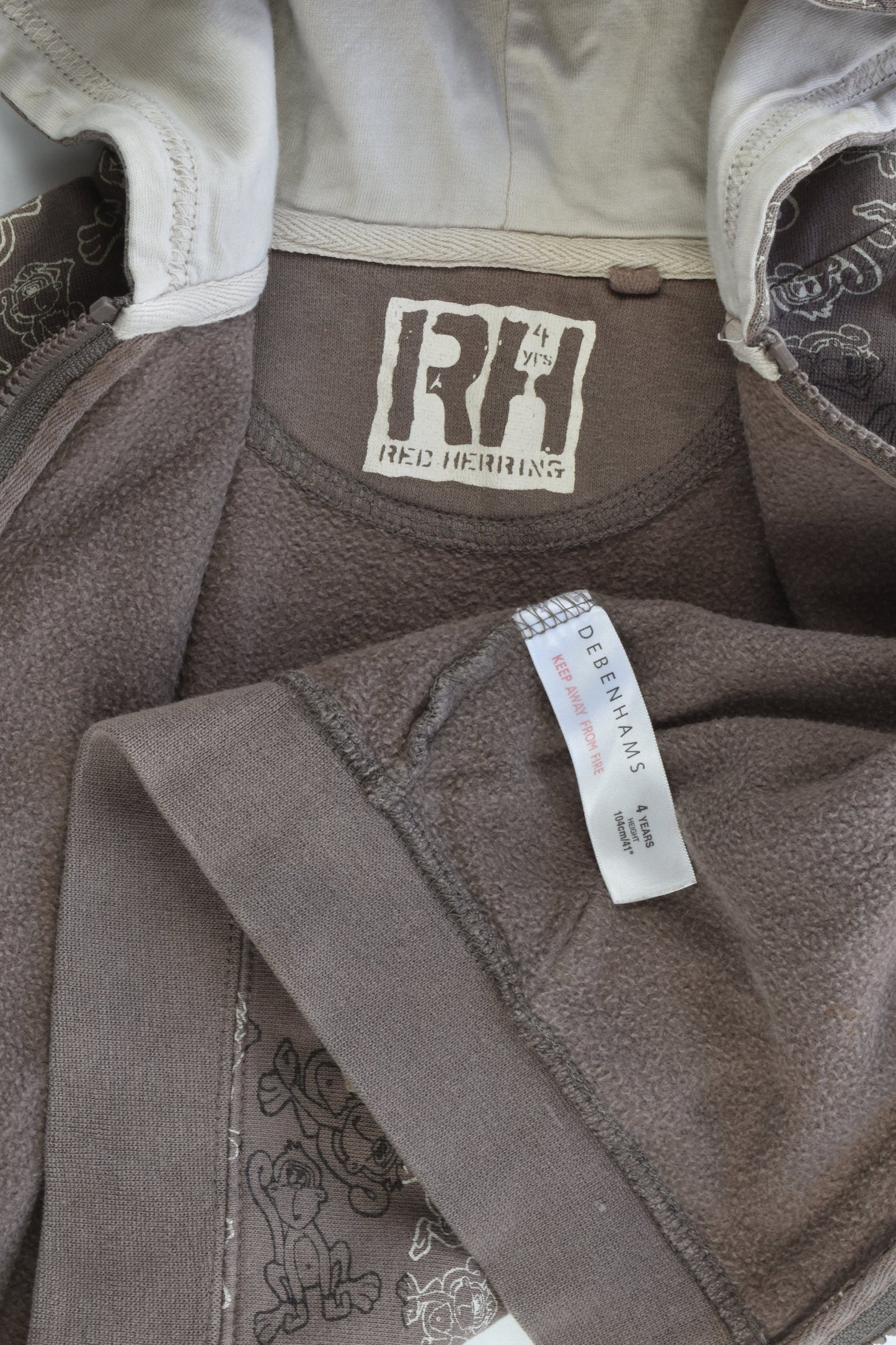 Debenhams Size 4 (104 cm) Monkey Hooded Jumper