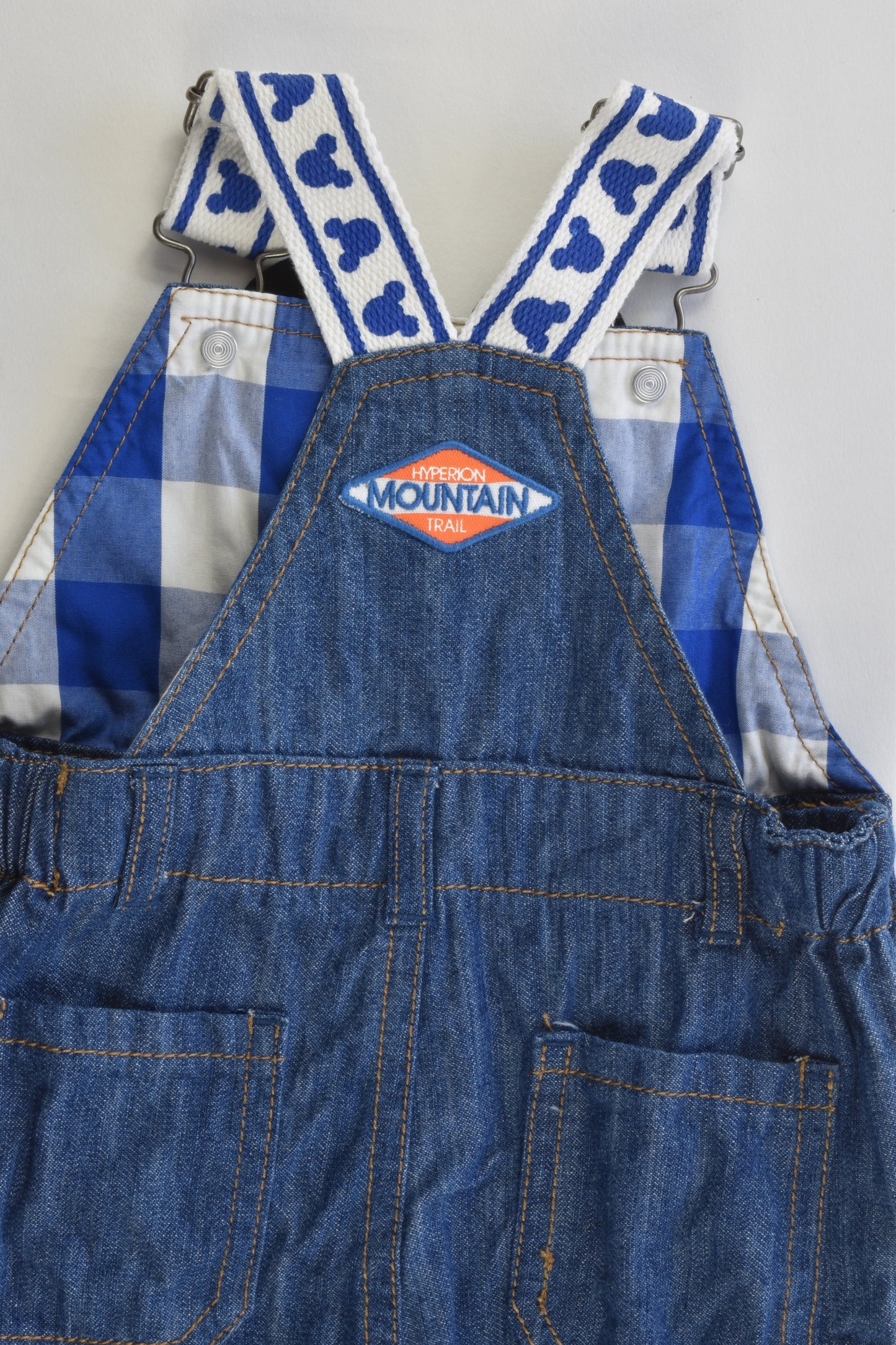 Disney Baby by Disney Store Size 0 (6-9 months, 74 cm) Soft Mickey Mouse Denim Overalls